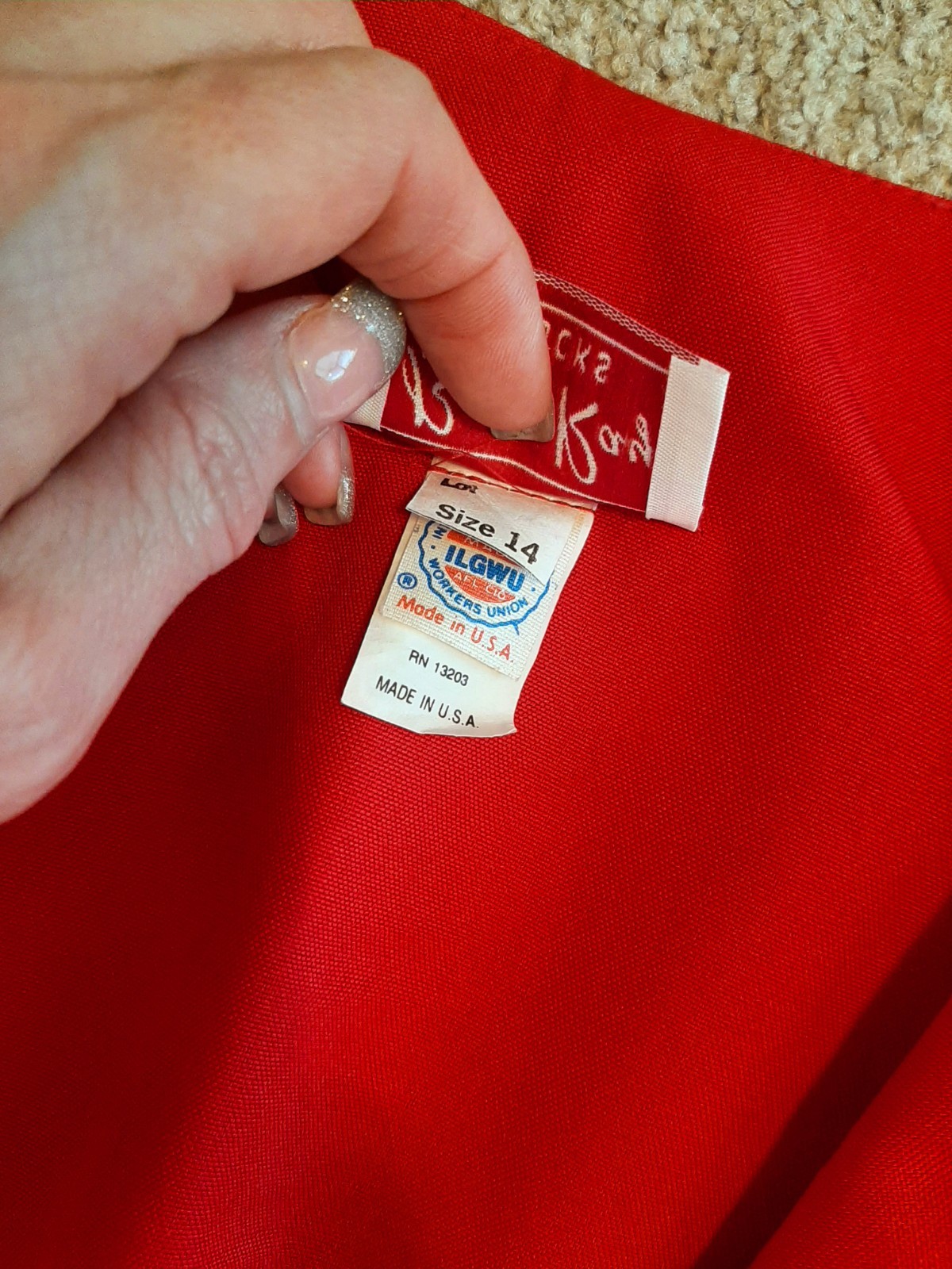Vintage Red/Navy BergRay Frocks Blazer Jacket