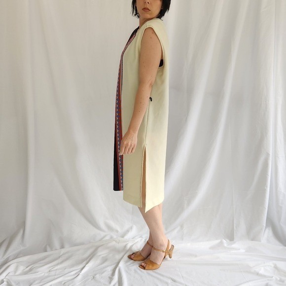 70s Black and Cream Shift Dress