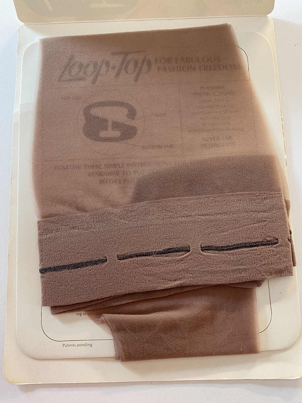Vintage Loop top Stretch Nylons Stockings Size 1 town taupe small 14040 women’s