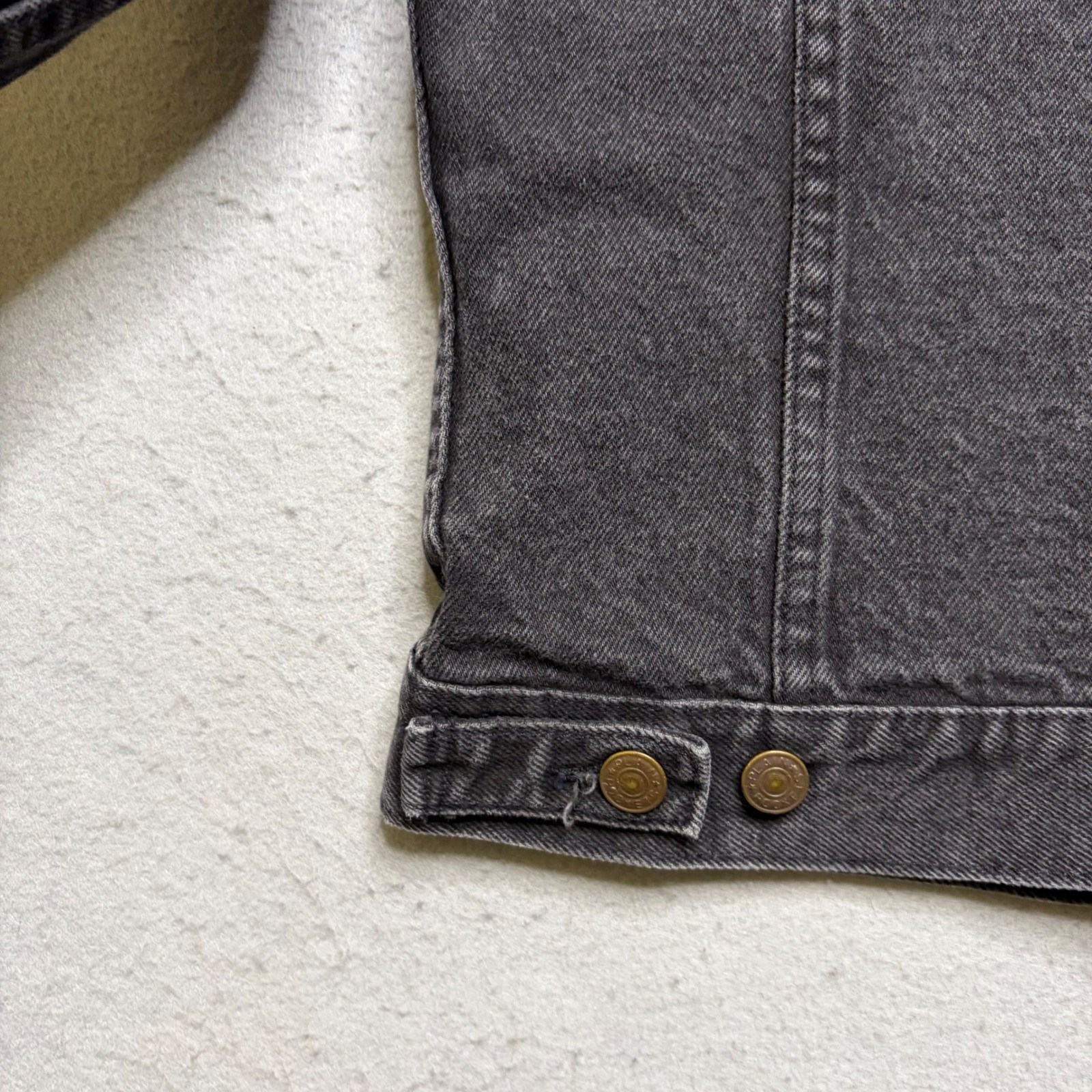 JCPenney Plain Pockets Denim Jacket Womens Small Black Vintage 80s Trucker USA
