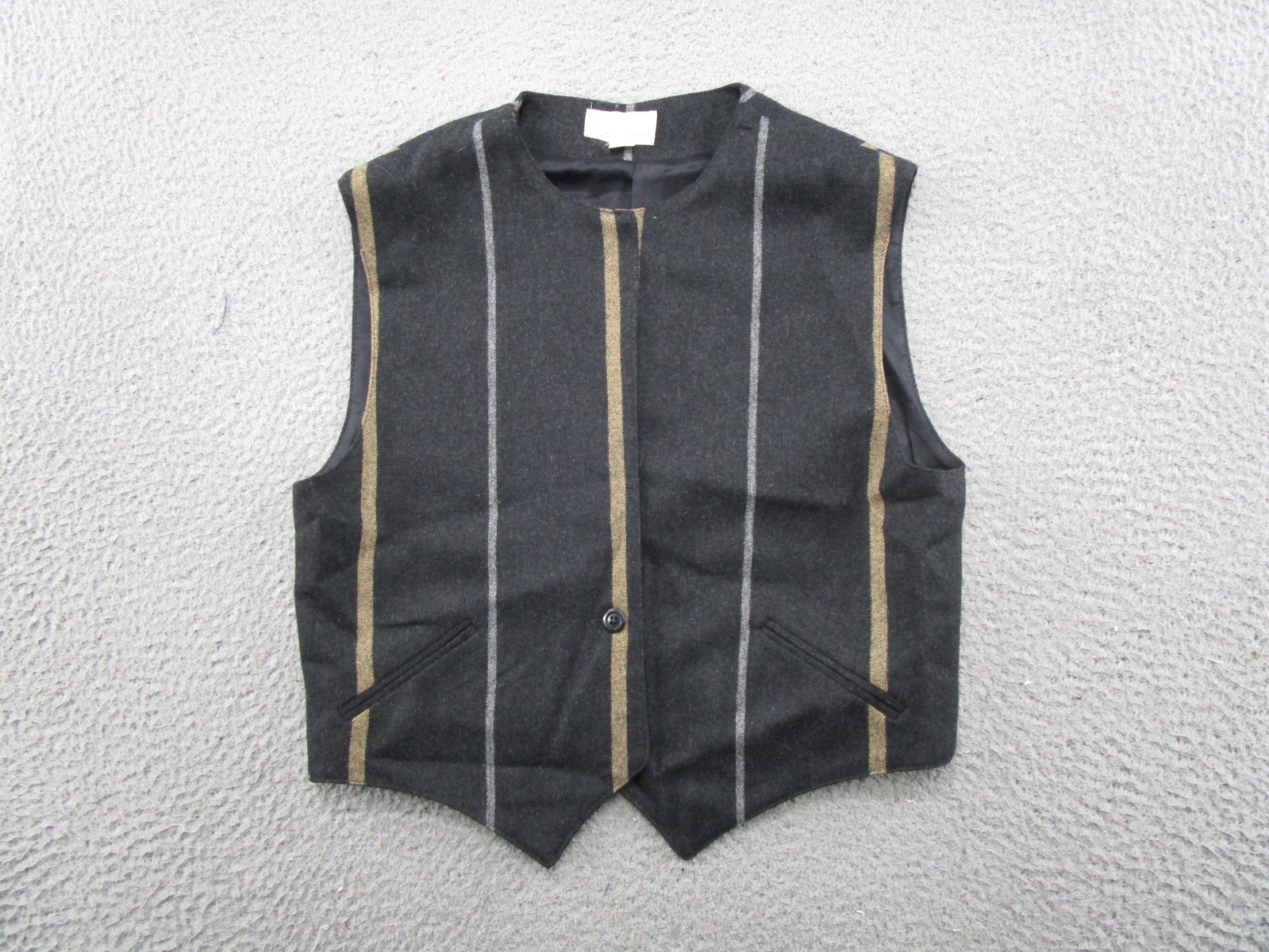 1980’s John Meyer Womens Sleeveless Vest Vintage Size 6 Striped Career Preppy