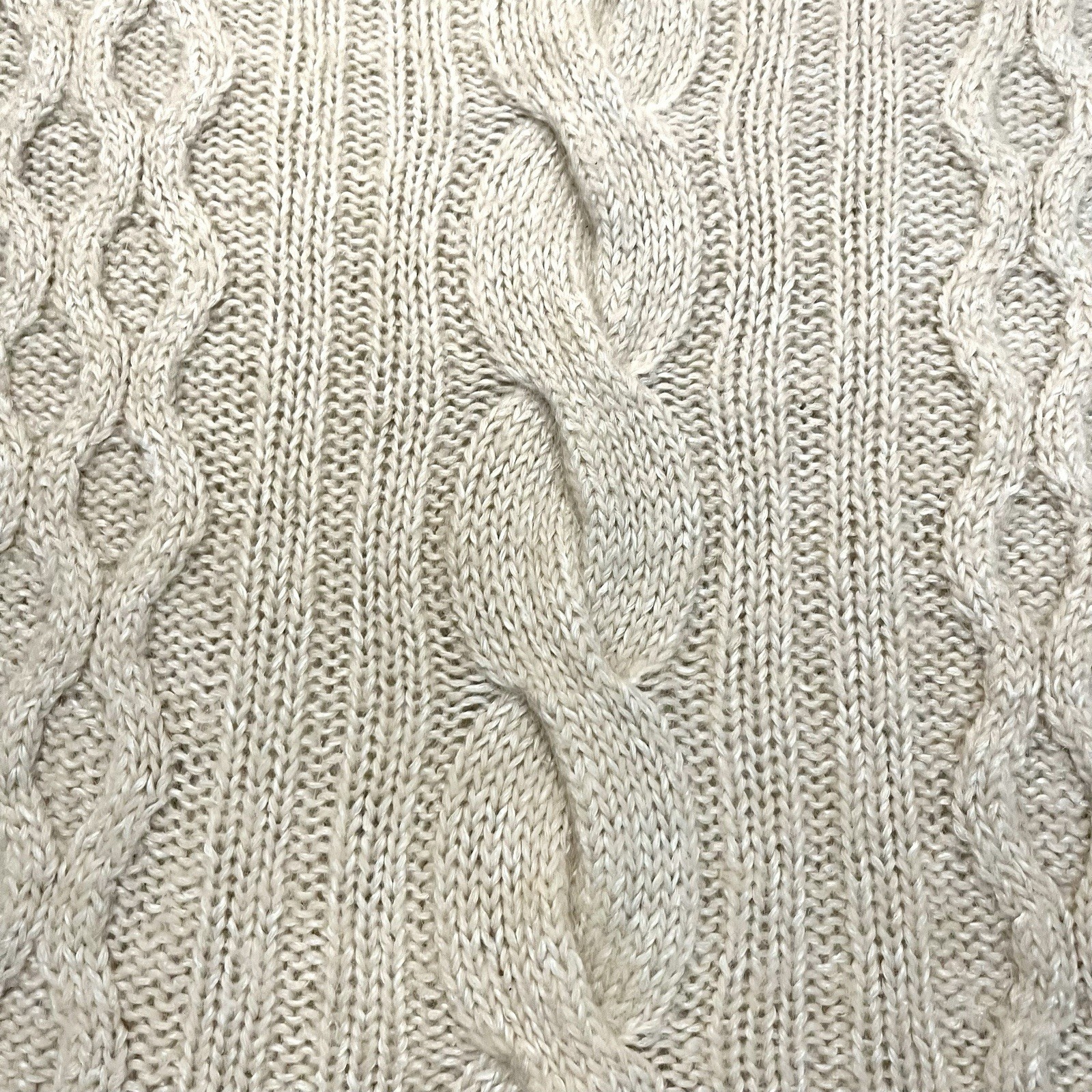 90s Vintage Express Tricot Fisherman Sweater Medium Cable Knit Chunky Mohair