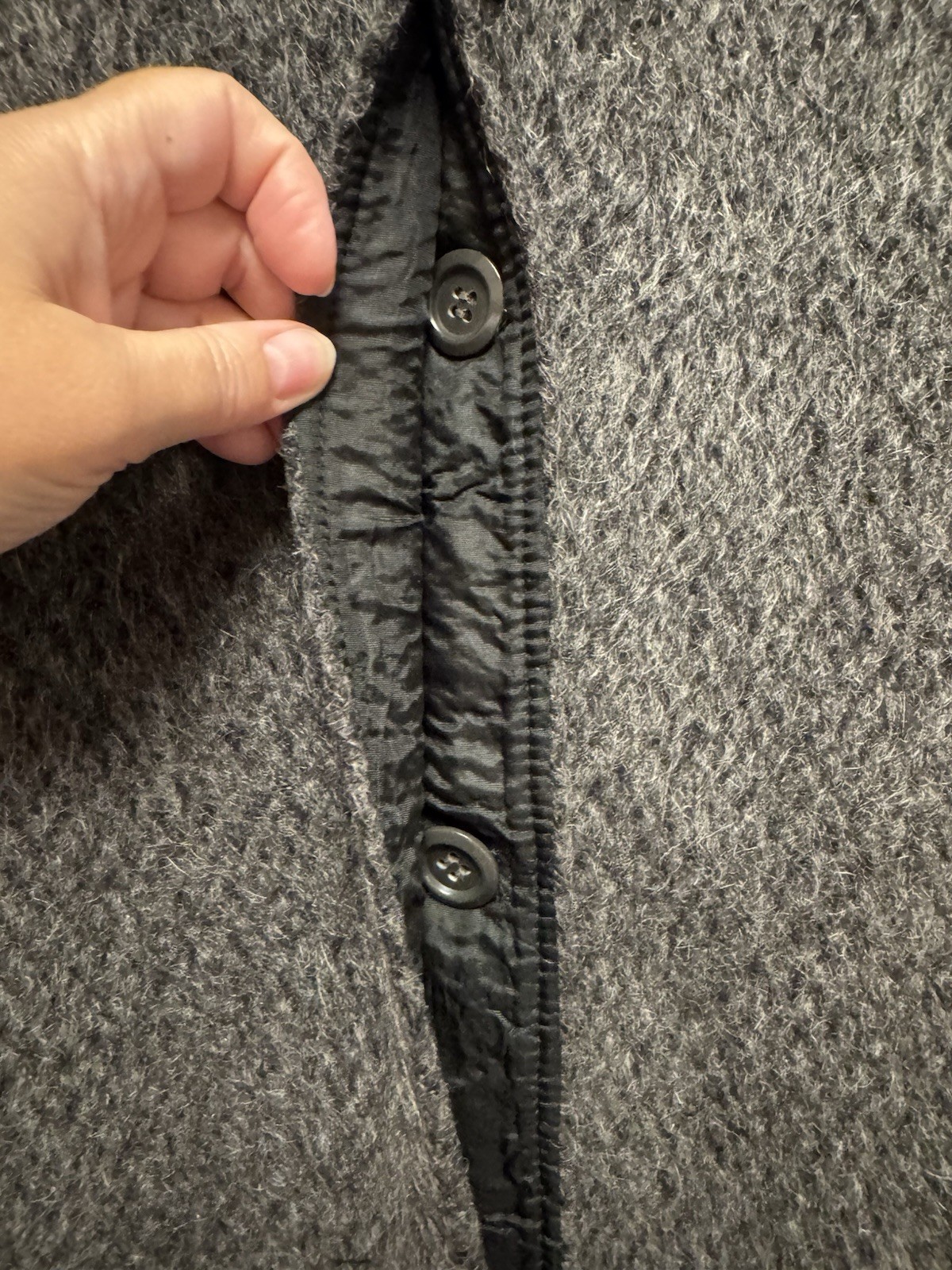 Vintage Central Park Coat Winter Wool Blend Charcoal Gray Women’s 4