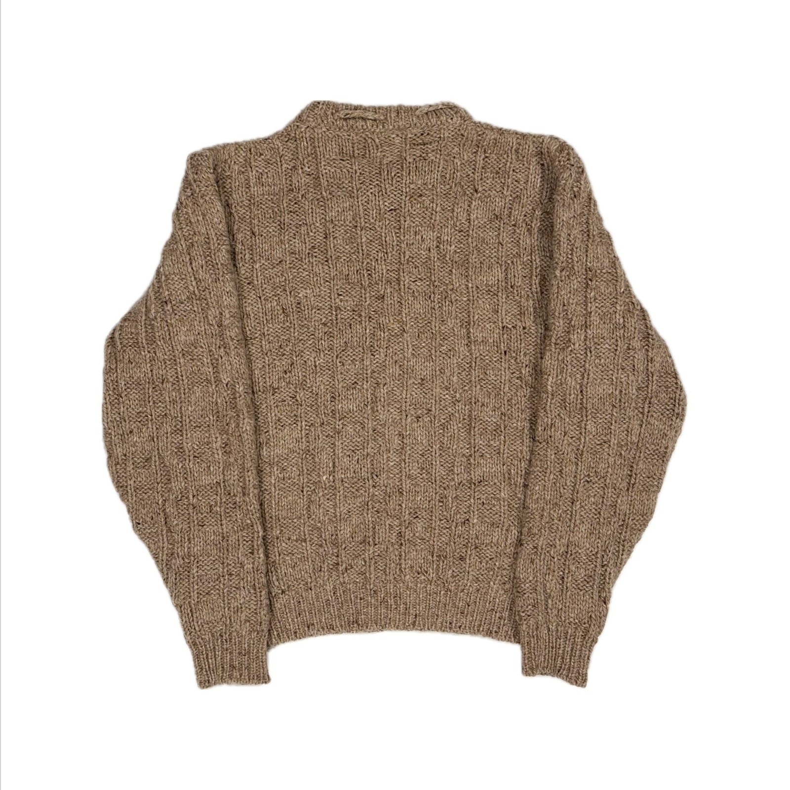 Gaelterra Woolmark loomed in Ireland New Wool light brown knit women’s 38 small