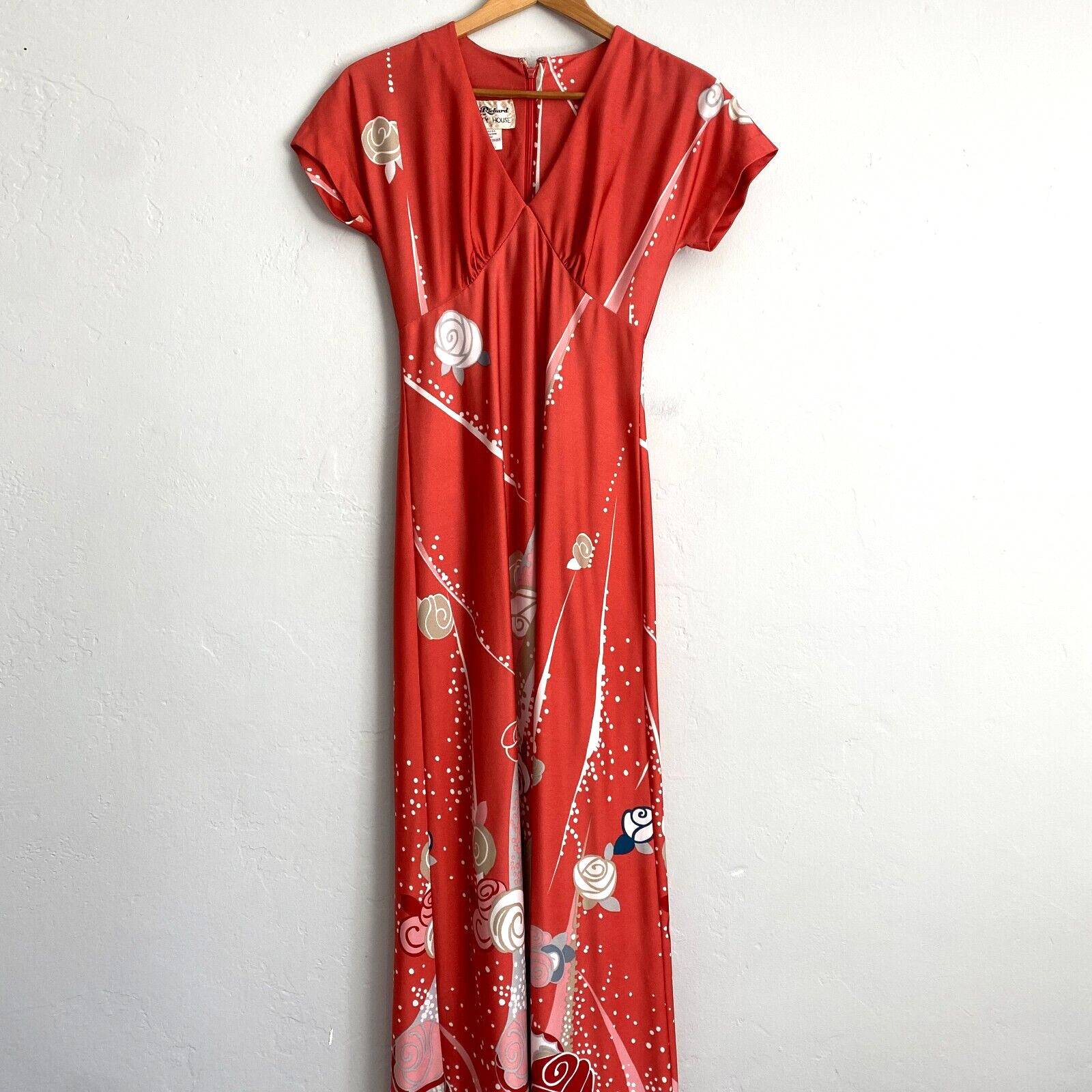 Tori Richards For Liberty House Vintage Dress Size 6 Floral Hawaiian Maxi