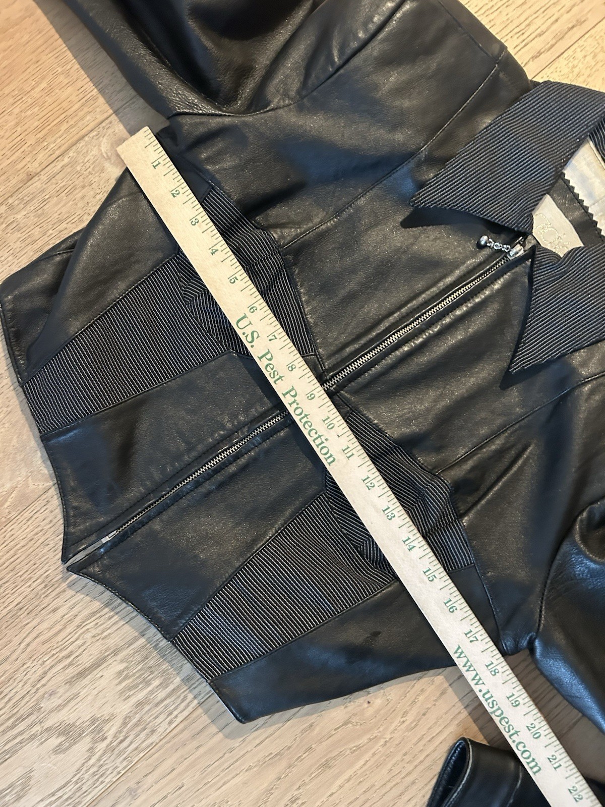 Vintage 1970’s Cache Jacket Women’s Black Leather Corset 1990’s