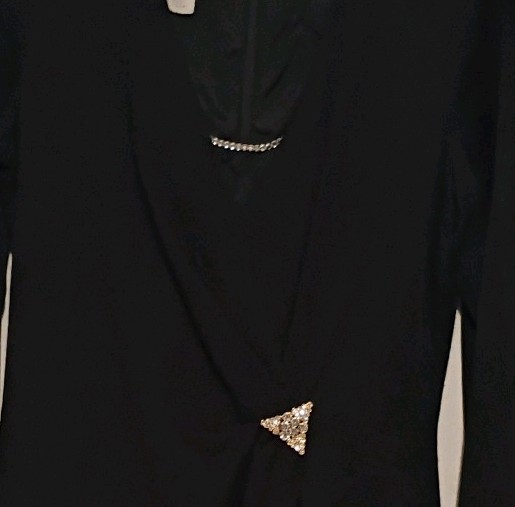 Vintage Night Magic Black Evening Dress