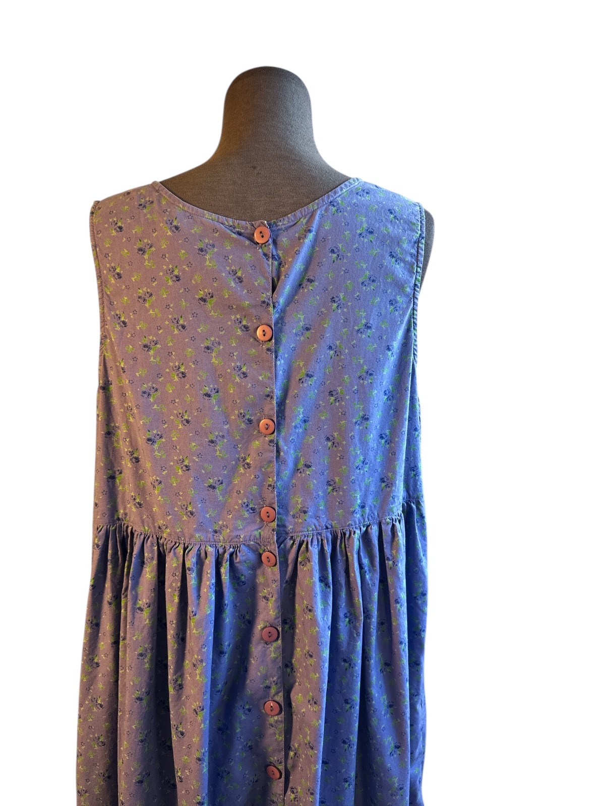 VTG 90s Y2K Pudding Shop Garden Cottage Core Prarie Jumper Maxi Dress 4 Pockets