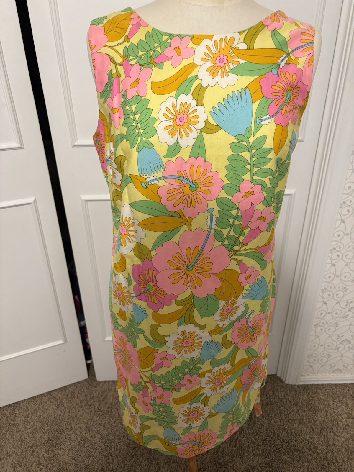 Vintage 1960’s Floral Cotton Sun Dress Anthony’s Co. Retro 18