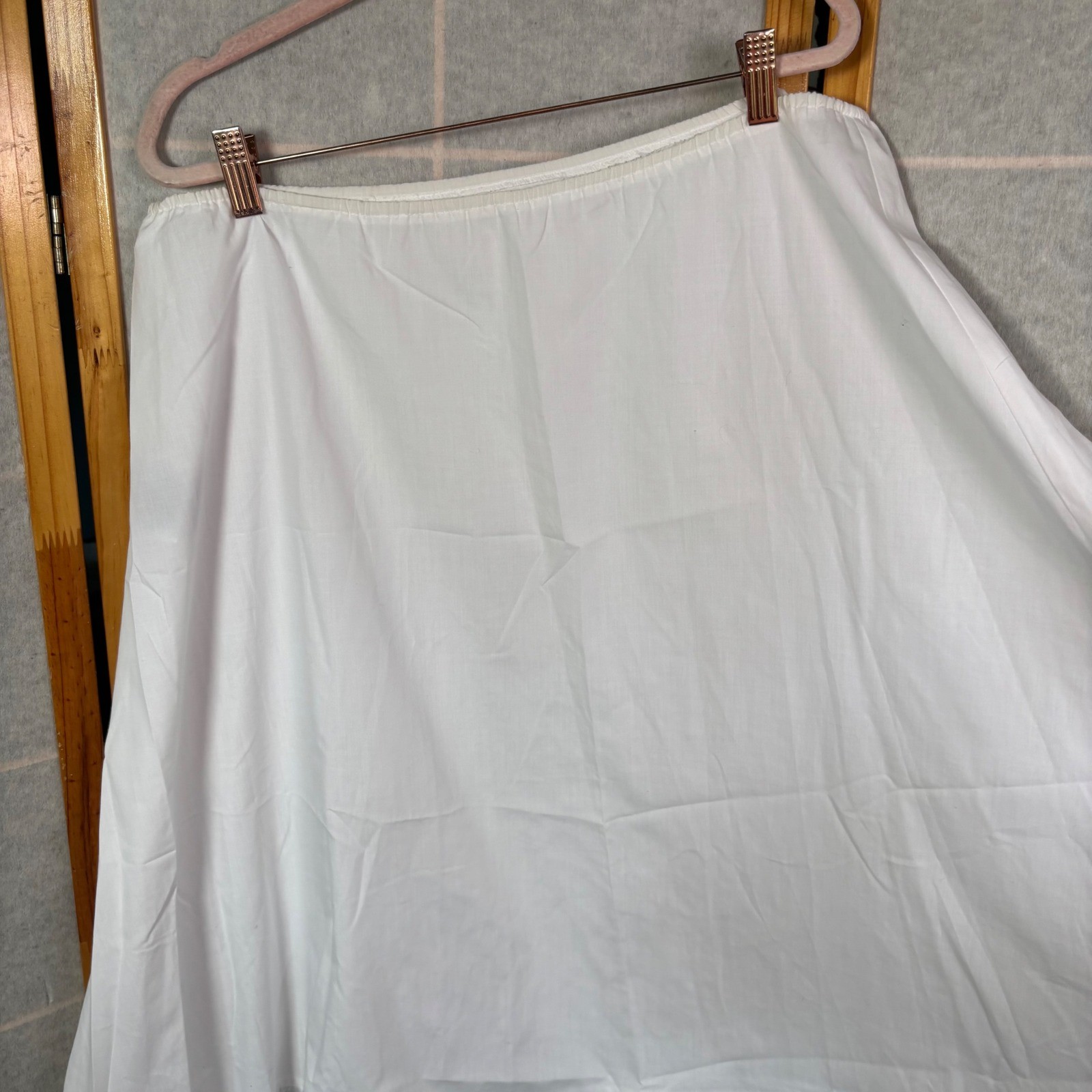 VTG California Bay & Co Skirt White Cotton Eyelet Ruffle Hem Prairie Boho