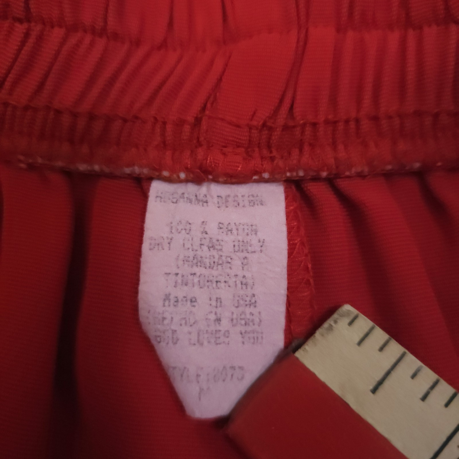 Vtg Red Flowy Shorts Rayon USA Sm/Med Pleated 1980s Fairy Glam Classic Stretch