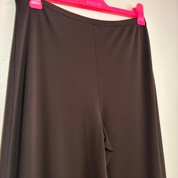 Vintage Talbots Size M Baggy Wide Leg Casual Pull On Pants Espresso Brown Flowy
