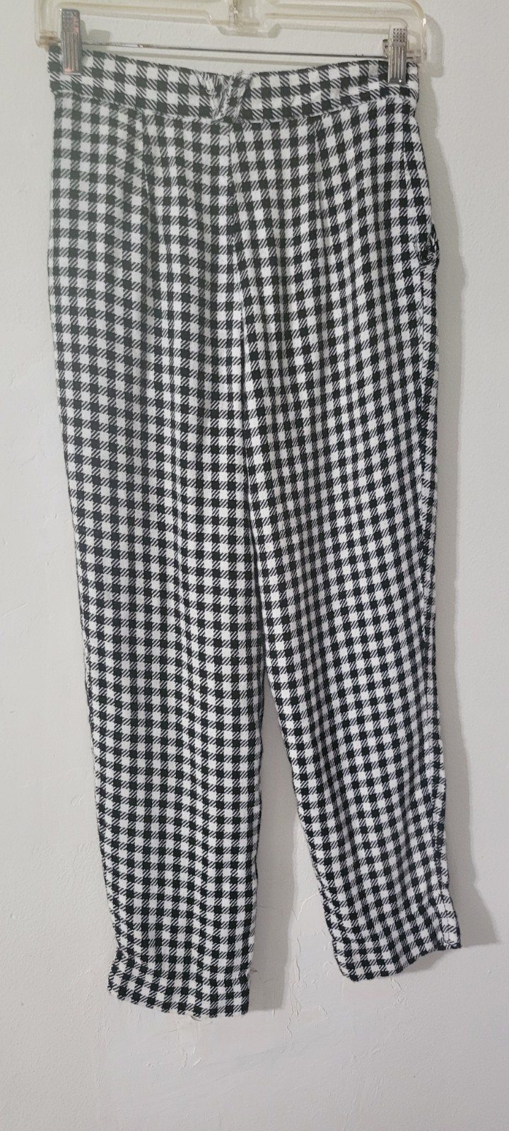 Vintage Ollie New York City Fashion Designer Size 9 Black White Checkered Pants