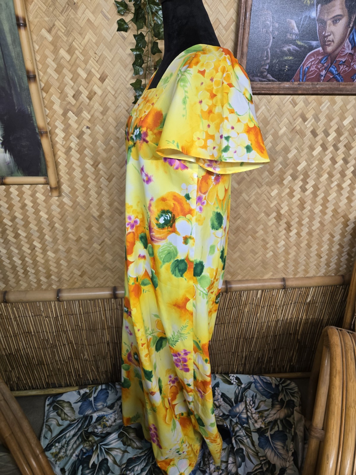Vintage Tropicana Hawaiian Maxi Aloha Dress w1104