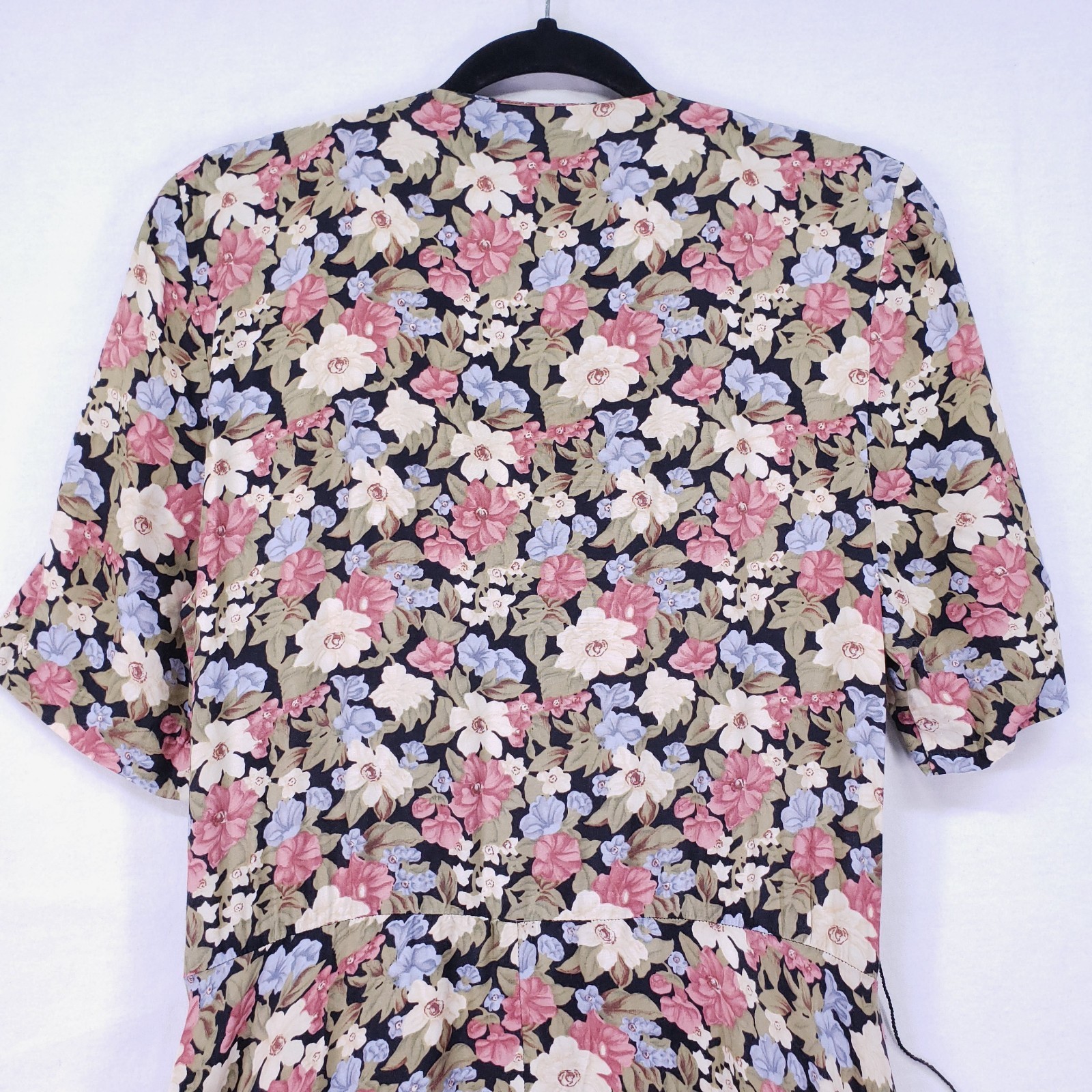 Vintage ED Michaels Melanie Drucker Floral Tea Midi A-line Cottagecore Dress