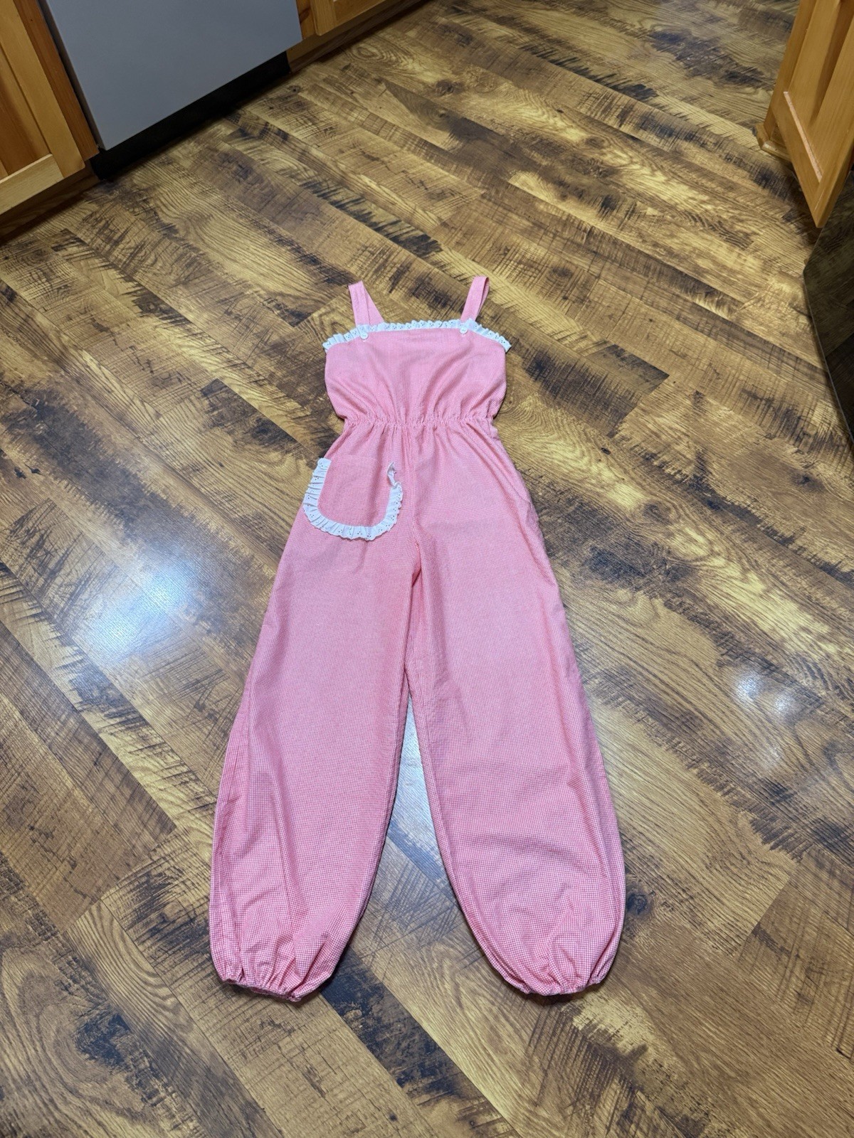 VTG 70s 80s Jennifer Dale Romper Playsuit Gingham Union Made 9/XS