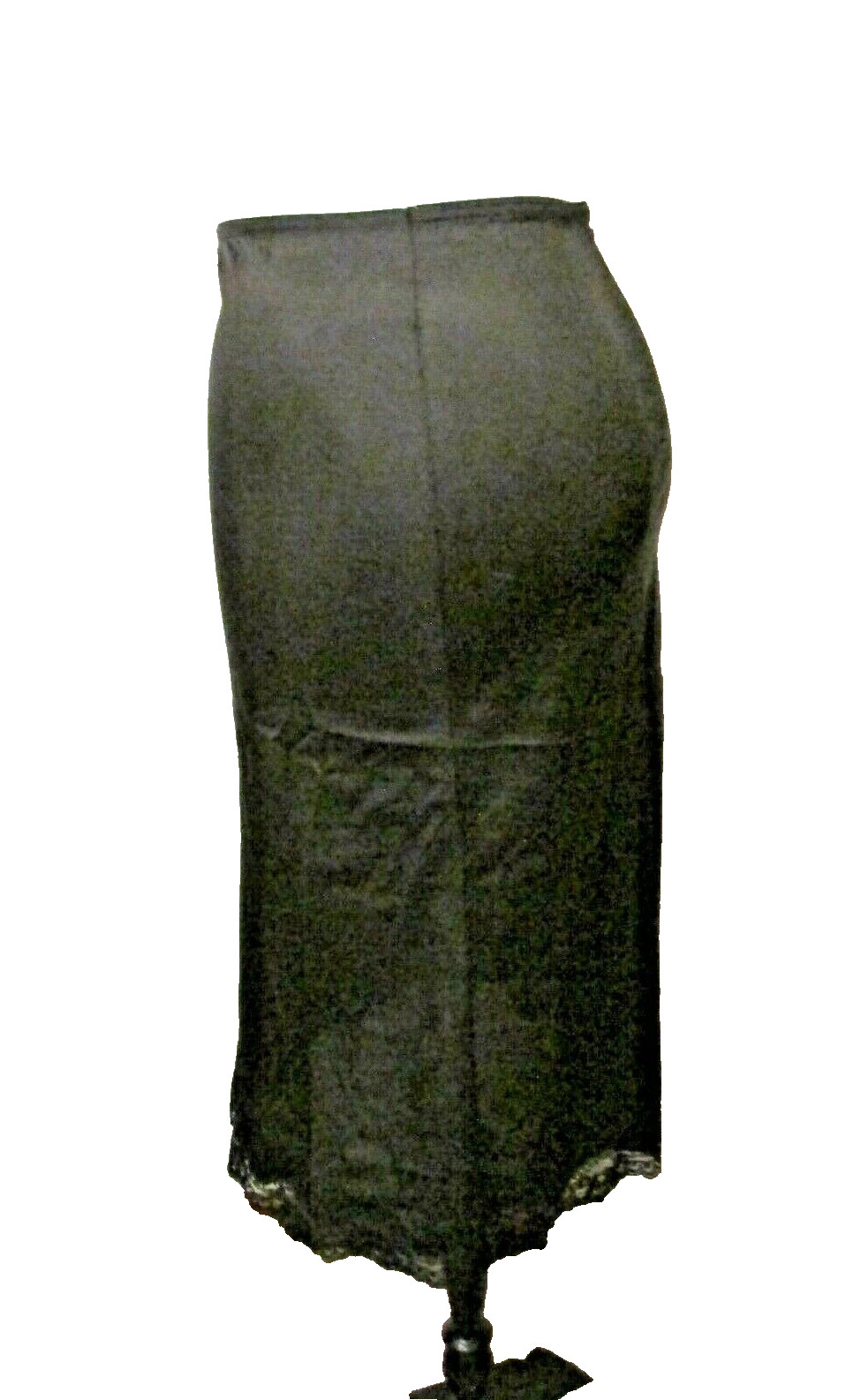 60’s Greenco Maid All Nylon Tricot Lace Trim Half Slip Petticoat L/7 USA made