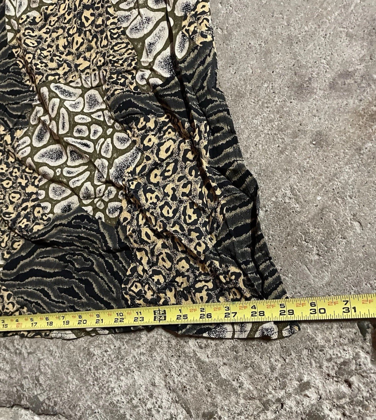 VTG 80s rabbit Designs Women’s All Over Print Leopard 2 Piece Dress Size 22W