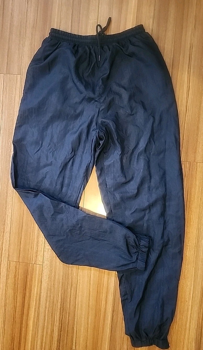 Vintage Lavon 1980-90s Tracksuit Windsuit Sz M Retro Lined Black Gold Floral
