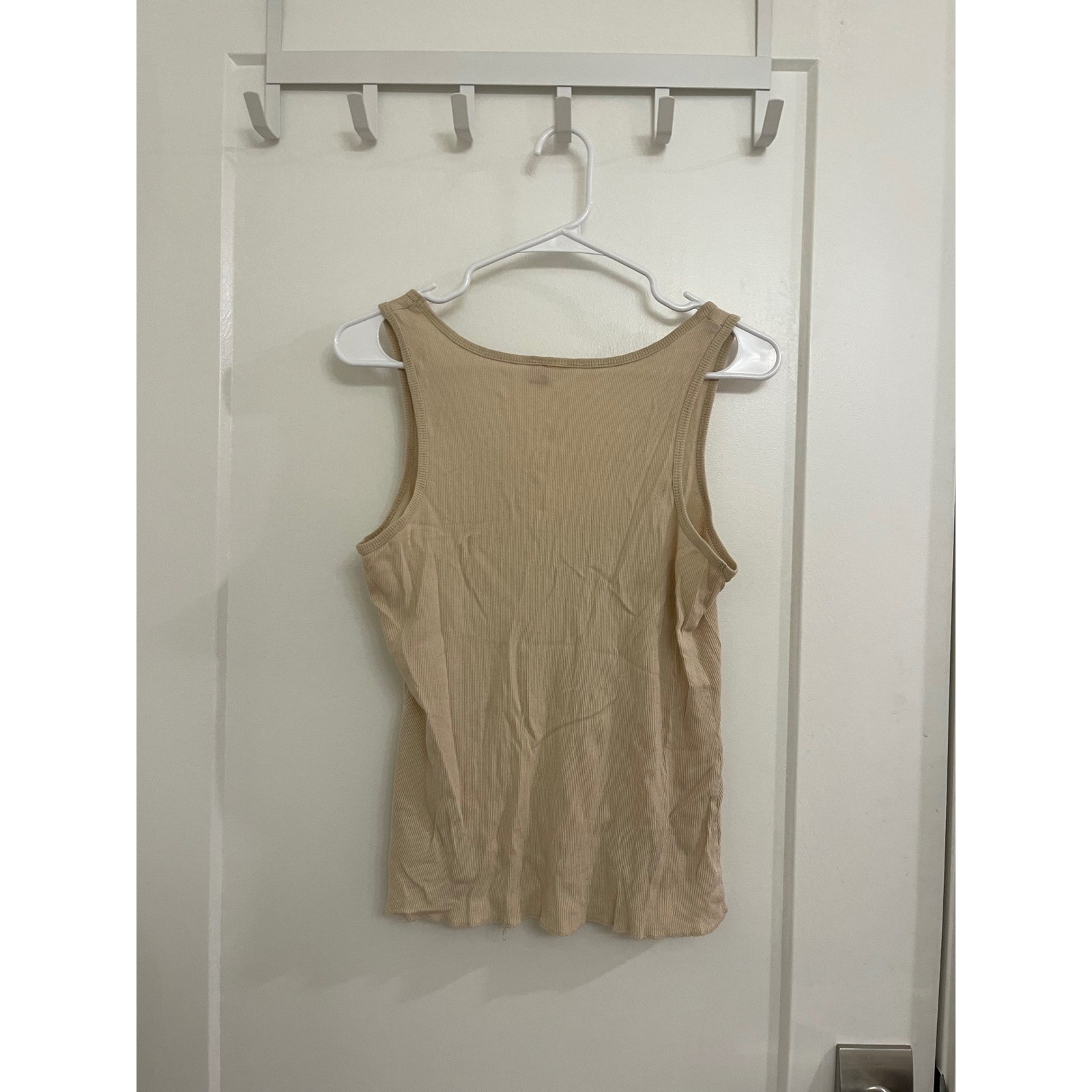 Vintage Y2K Cowgirl Beige Bedazzled Wanted Tank Top Festival Western