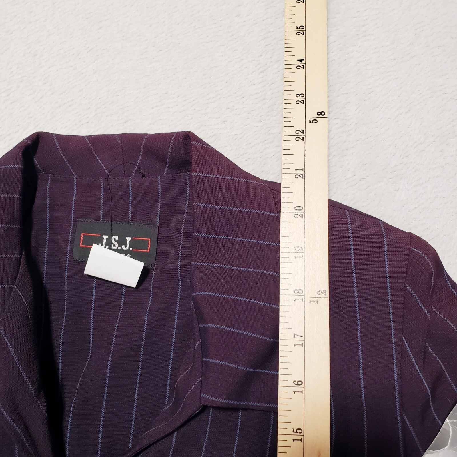 Vintage JSJ Petite Jacket Blazer Purple Pinstripe Womens Sz 4 NWT Made USA NWT