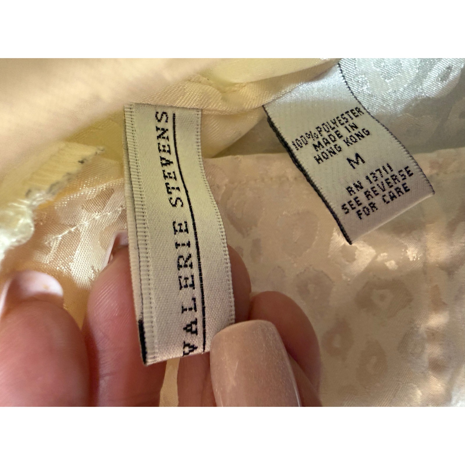 Vintage Y2K Valerie Stevens Satin Jacquard Cami Leopard Button Tank Medium