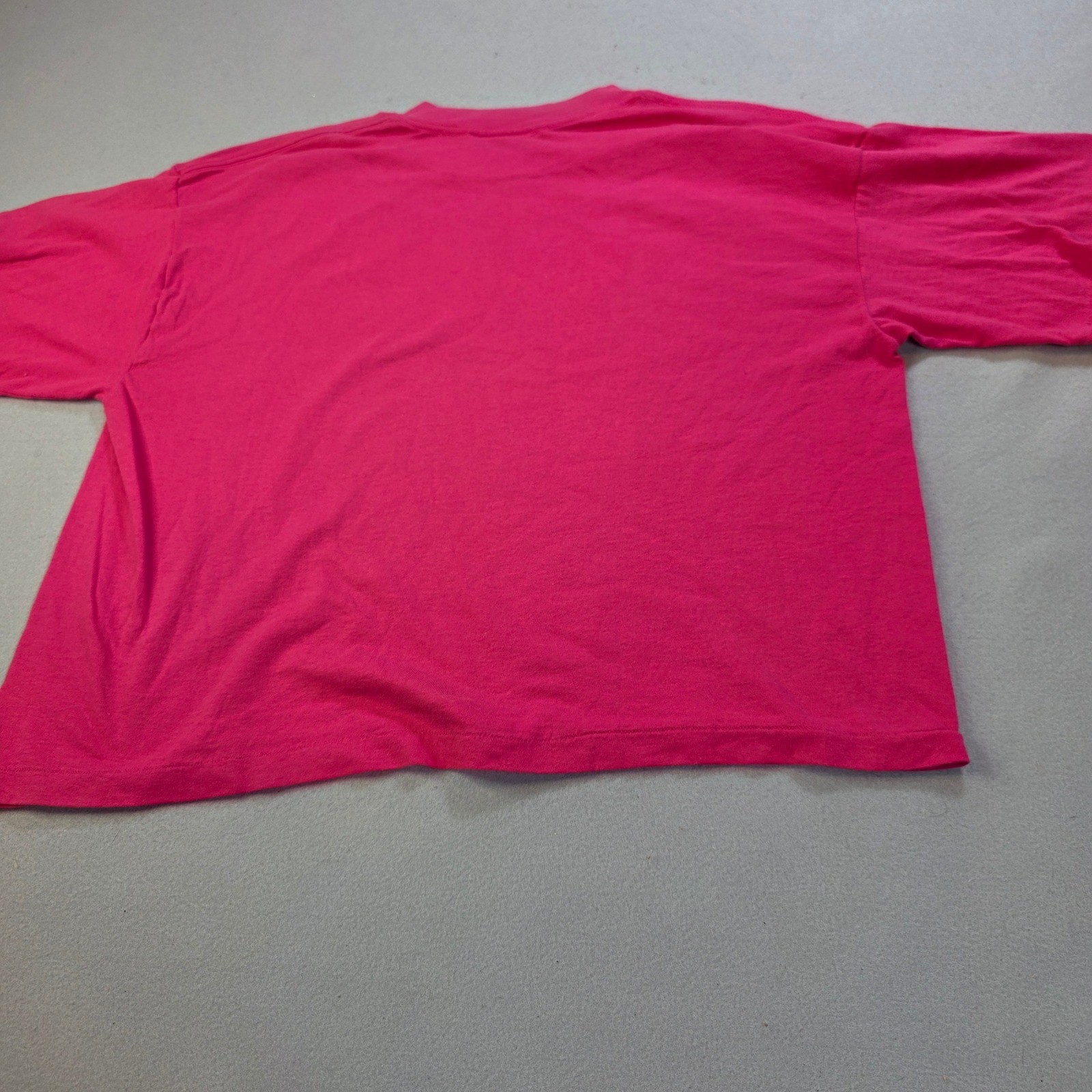 Vintage American Dreams Hot Pink Floral Puff Print T-Shirt Short Sleeve 90s