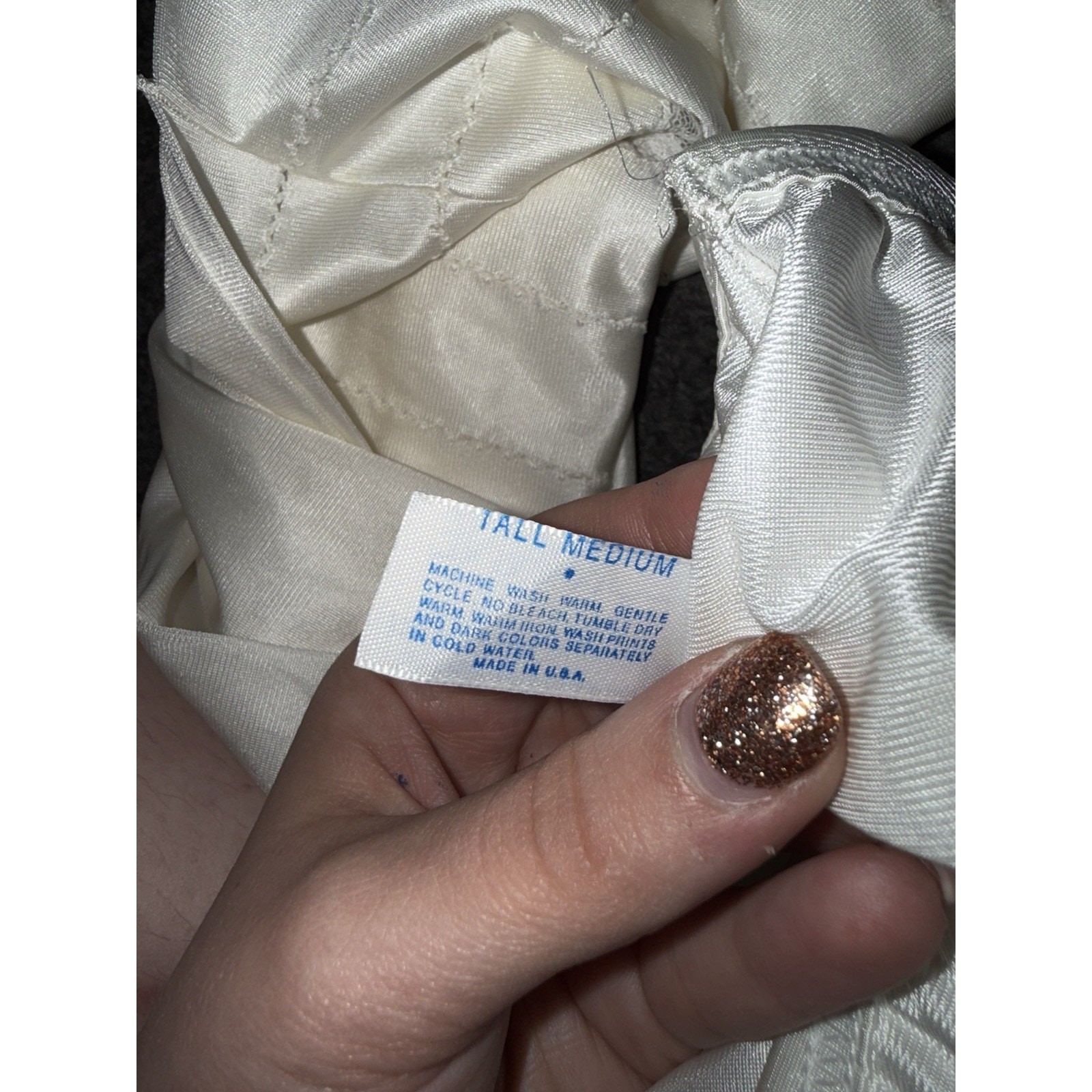 Vintage Lorraine Womens Cream Half Slip 100% Antron Nylon Sz Med Tall 28” Long