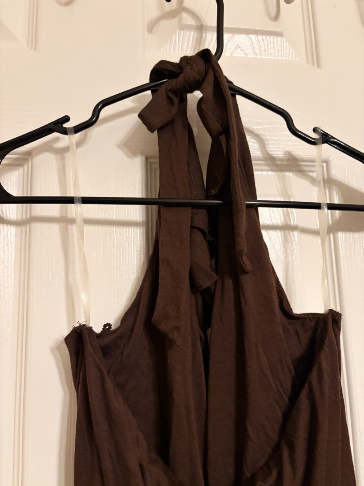 Vintage Cache Halter Blouse Brown Size Medium Made In USA 90s Y2k