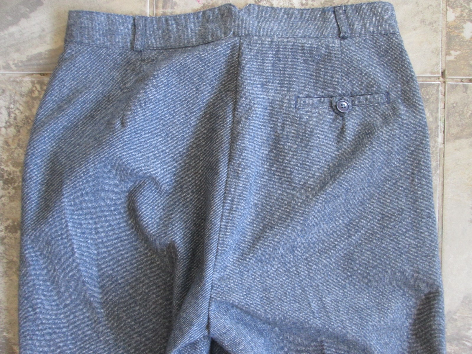 Vintage Bentley Pants 16 30×27 Blue Pleated Wide Tapered Leg High Rise Blend