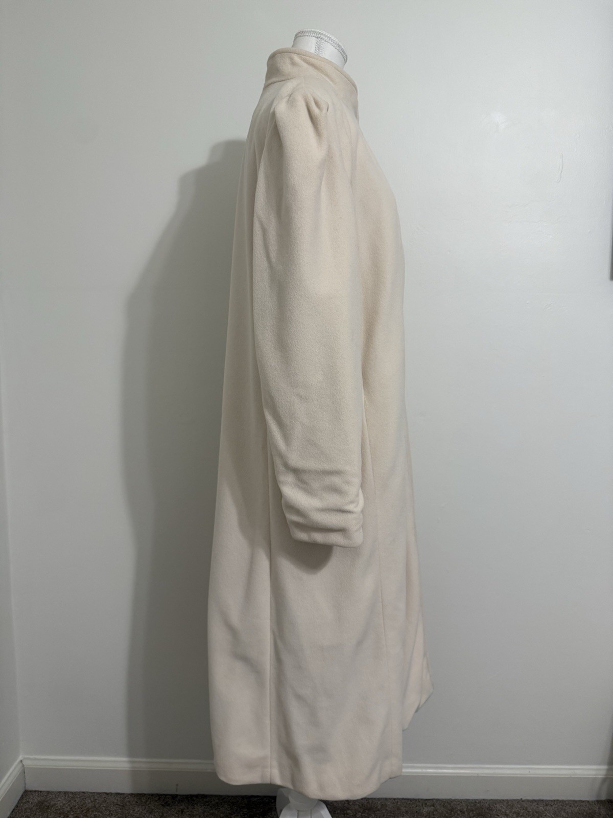 Vintage Kashmiracle Long Cream Trench Coat Wellington Fashions USA Size M Fall