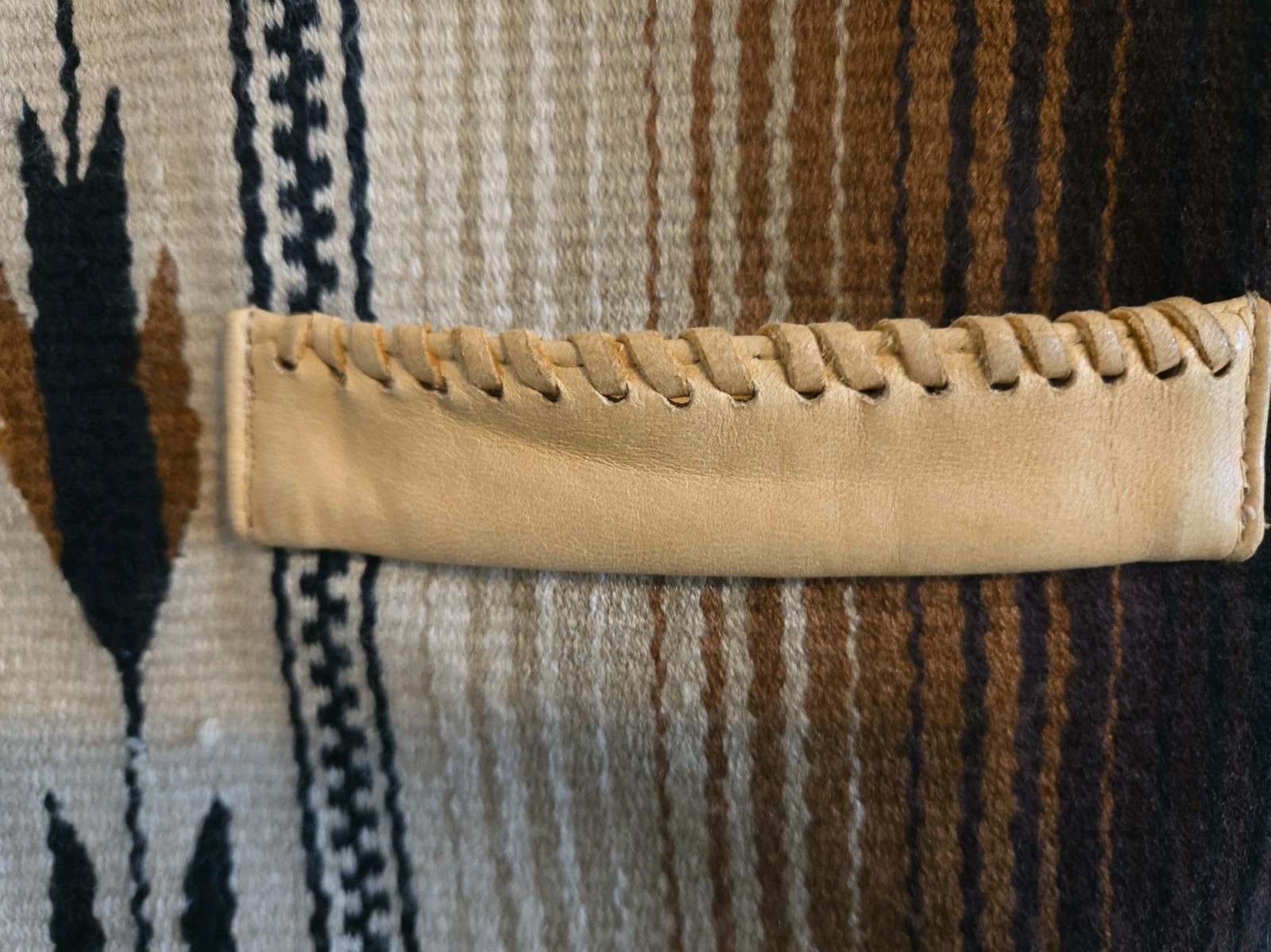Vintage Taos By David Jacob Southwestern Vest Beaded Leather 80’s Medium