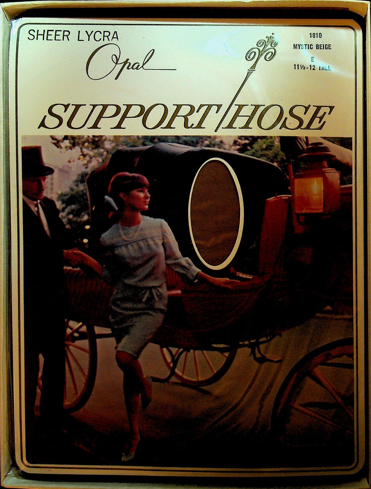 Opal Sheer Lycra Support Hose Nylons Box of 3 11 1/2 to 12 NOS Vintage