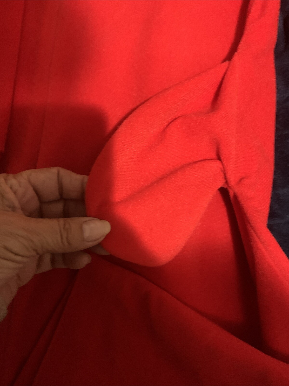 Vintage Vanity Fair Velour Zip House Coat / Robe Size Lg Red Quilted Detail