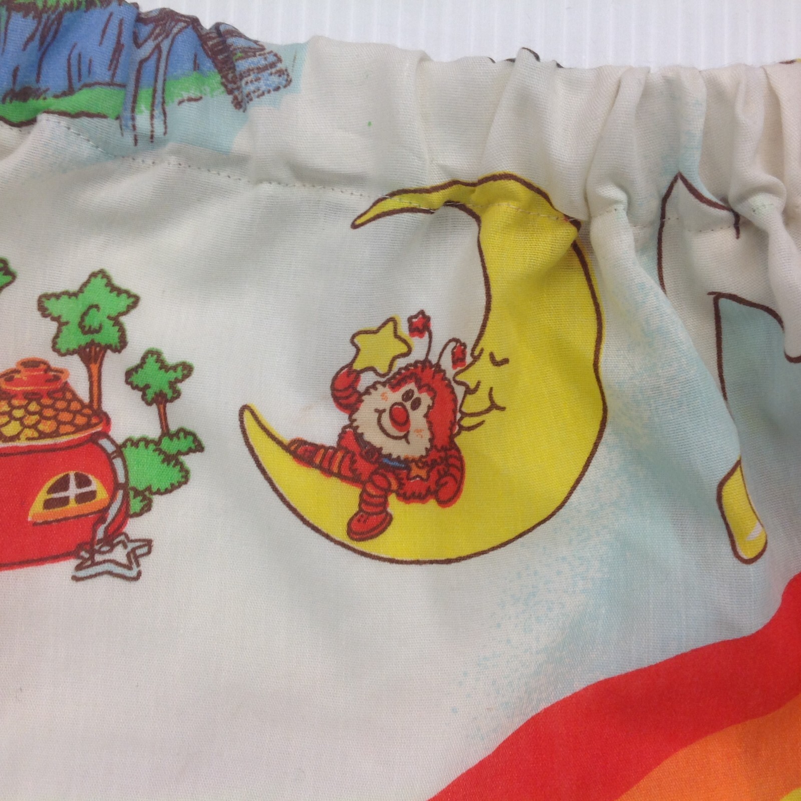 Vtg 1983 Rainbow Brite Child’s Skirt Sewcial Anxiety Upcycle Fabric with Pockets