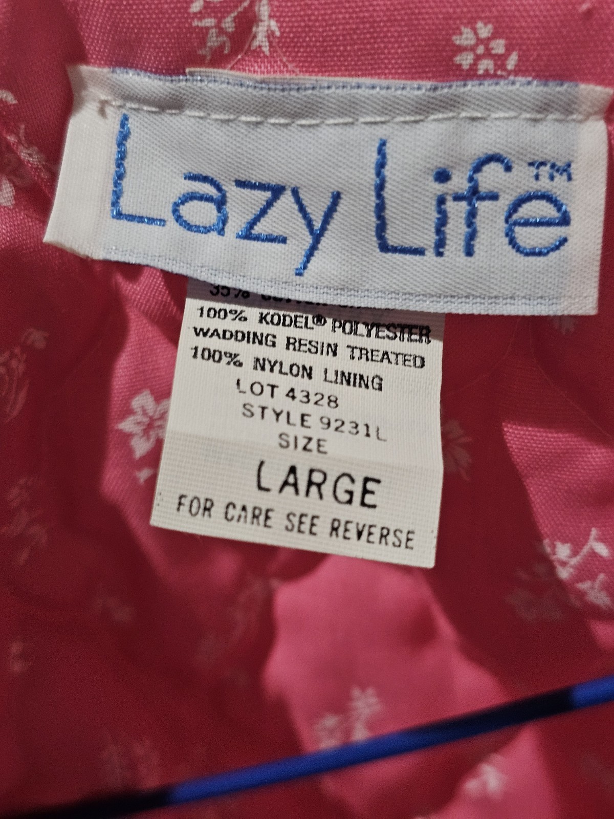 Vtg Quilted Lazy Life Pink & White Long Robe Belted EUC Golden Girls/Grandmacore