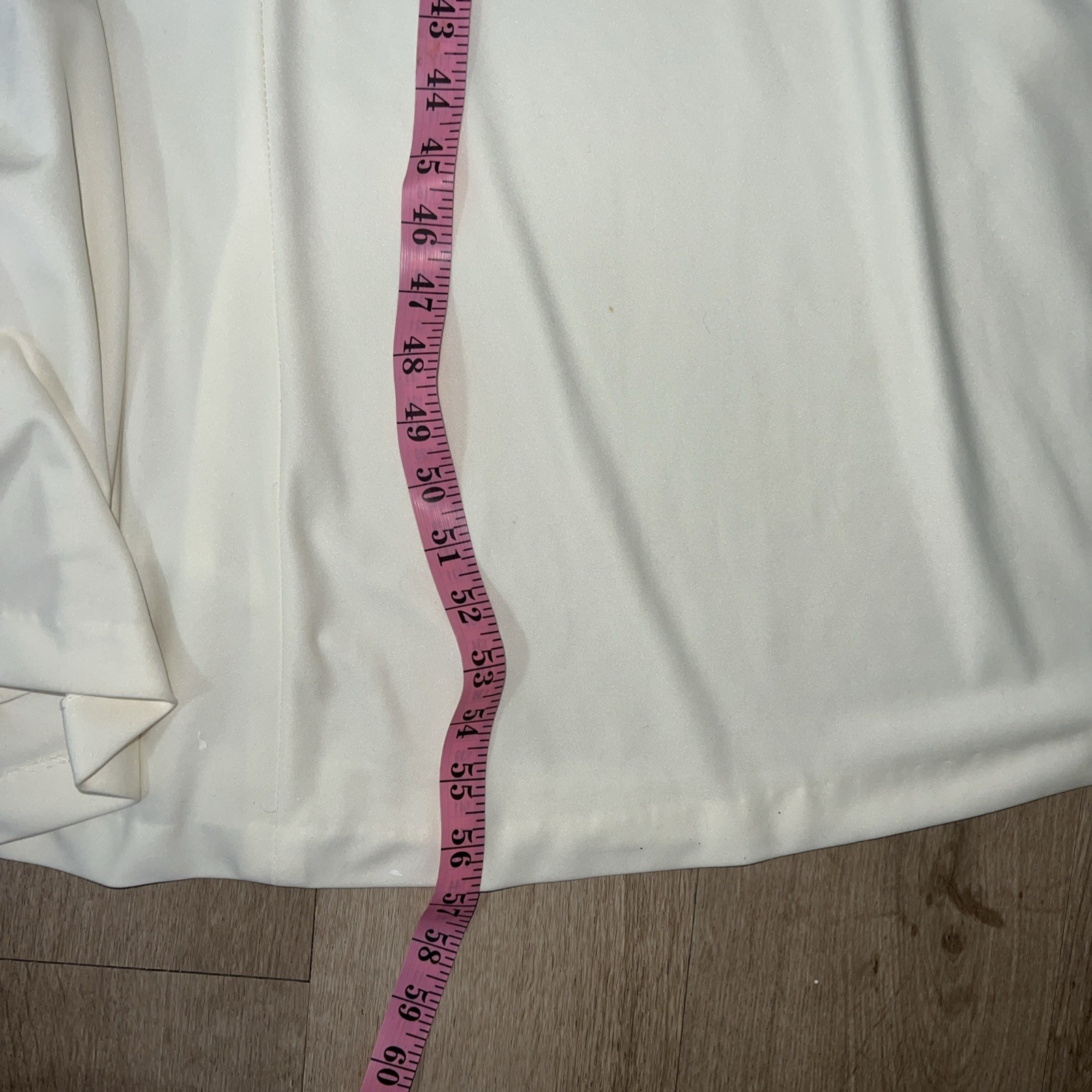 1980s Polyester Slip Dress Off White Cream Size Small S Boho Disco