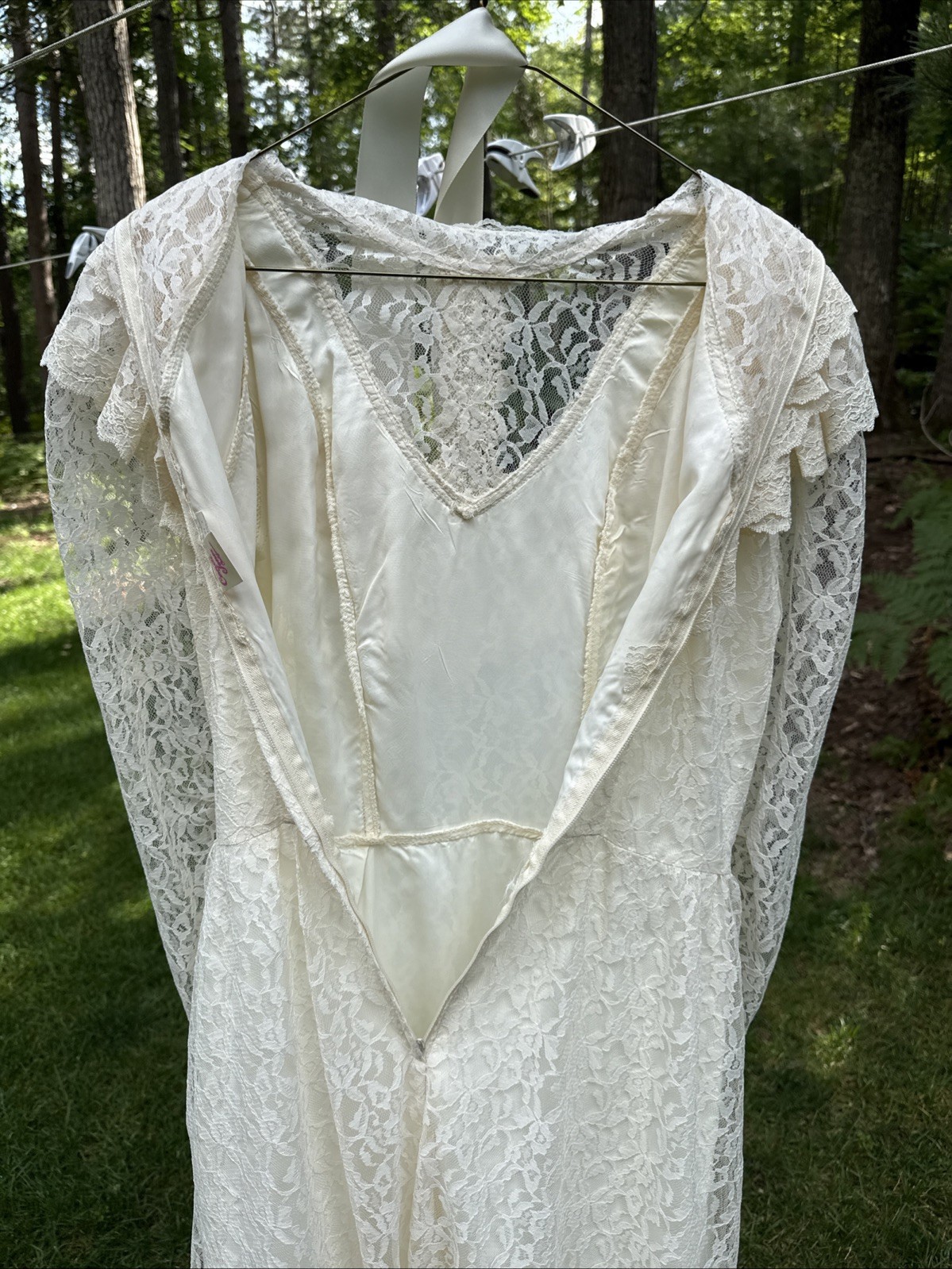 Vintage CANDI JONES California Lace Edwardian Victorian Boho Wedding Dress