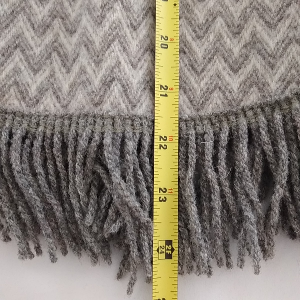 Women’s Collared Cape Poncho Shawl With Scarf Herringbone Chevrons One Size