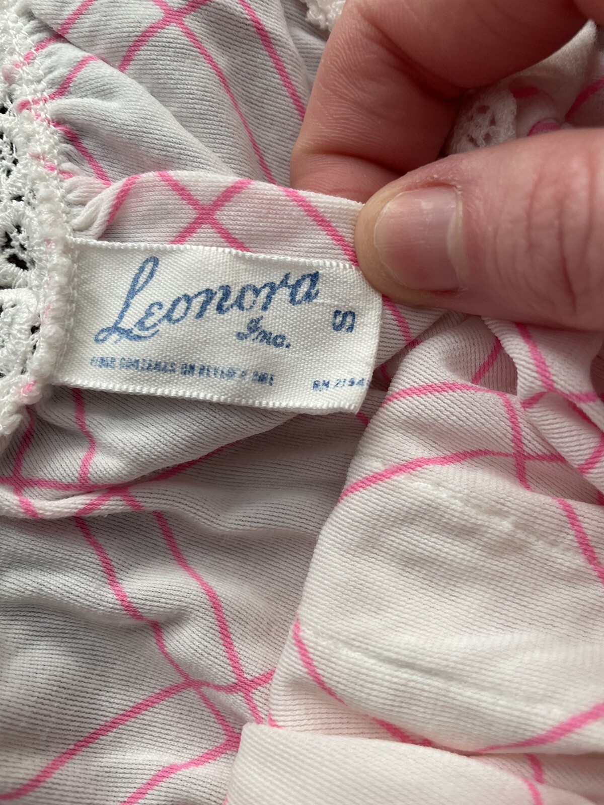 Leonora Gown Nightgown Lace Pink 60s Vtg Small