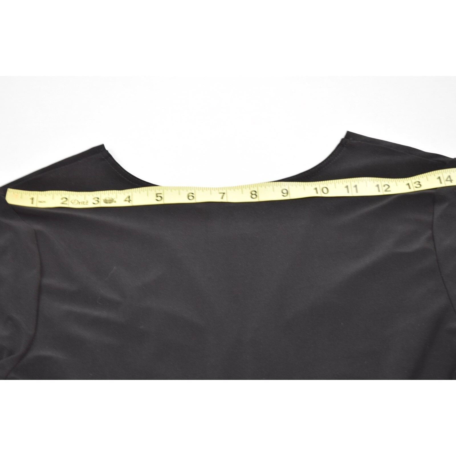Vintage Dress CSC Studio Size XS 90s Black V-Neck Belted Below Knee Made USA