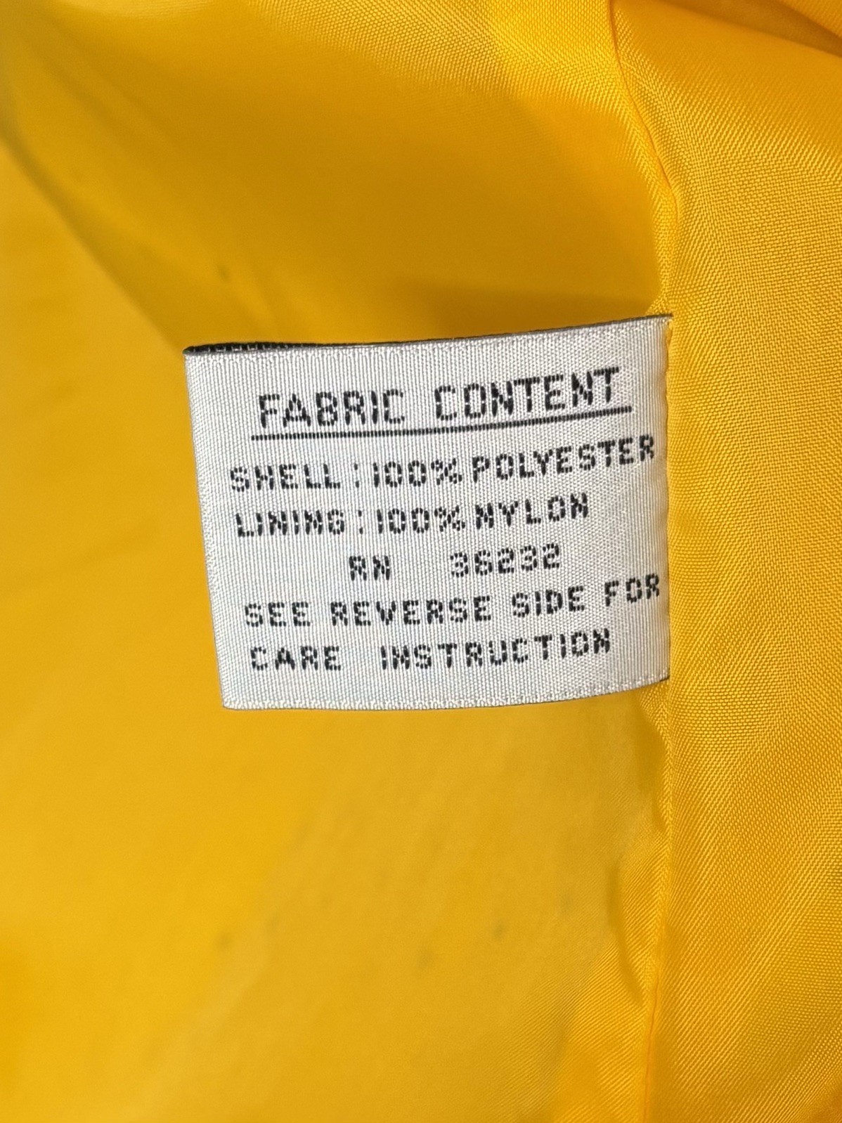 80s J Gallery Yellow Black Polka Dot Trench Coat Pleated Back Size 13/14 Vintage