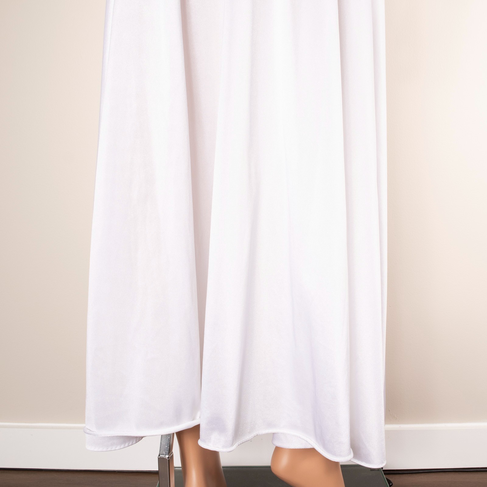 VTG VASSARETTE Peignoir Set White LARGE Stretch Lace Bodice Gown & Robe Bridal