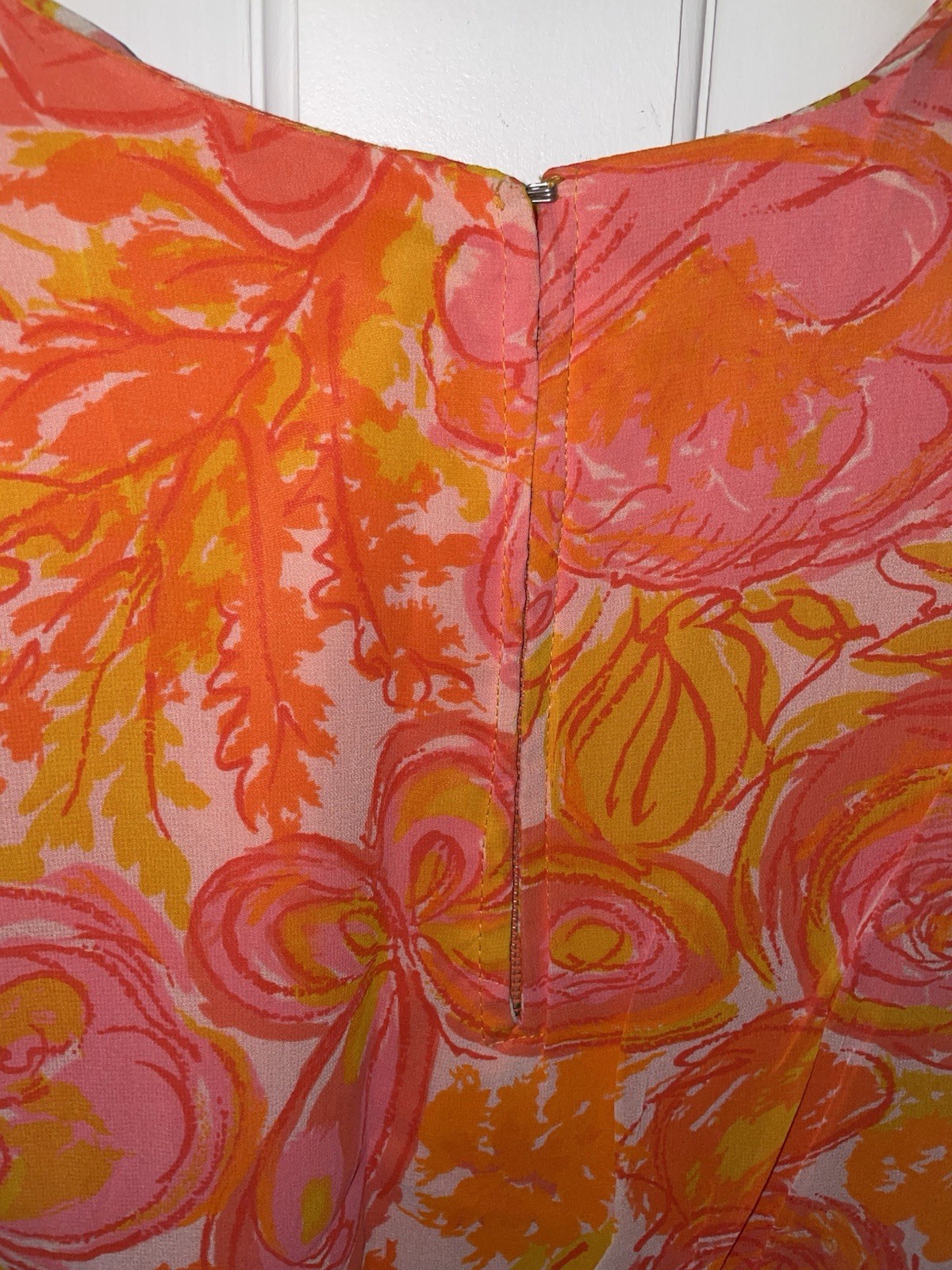 Vintage 60’s 70’s Younkers Robin Fashions Bright Mod Retro Floral LS Top M/L NWT