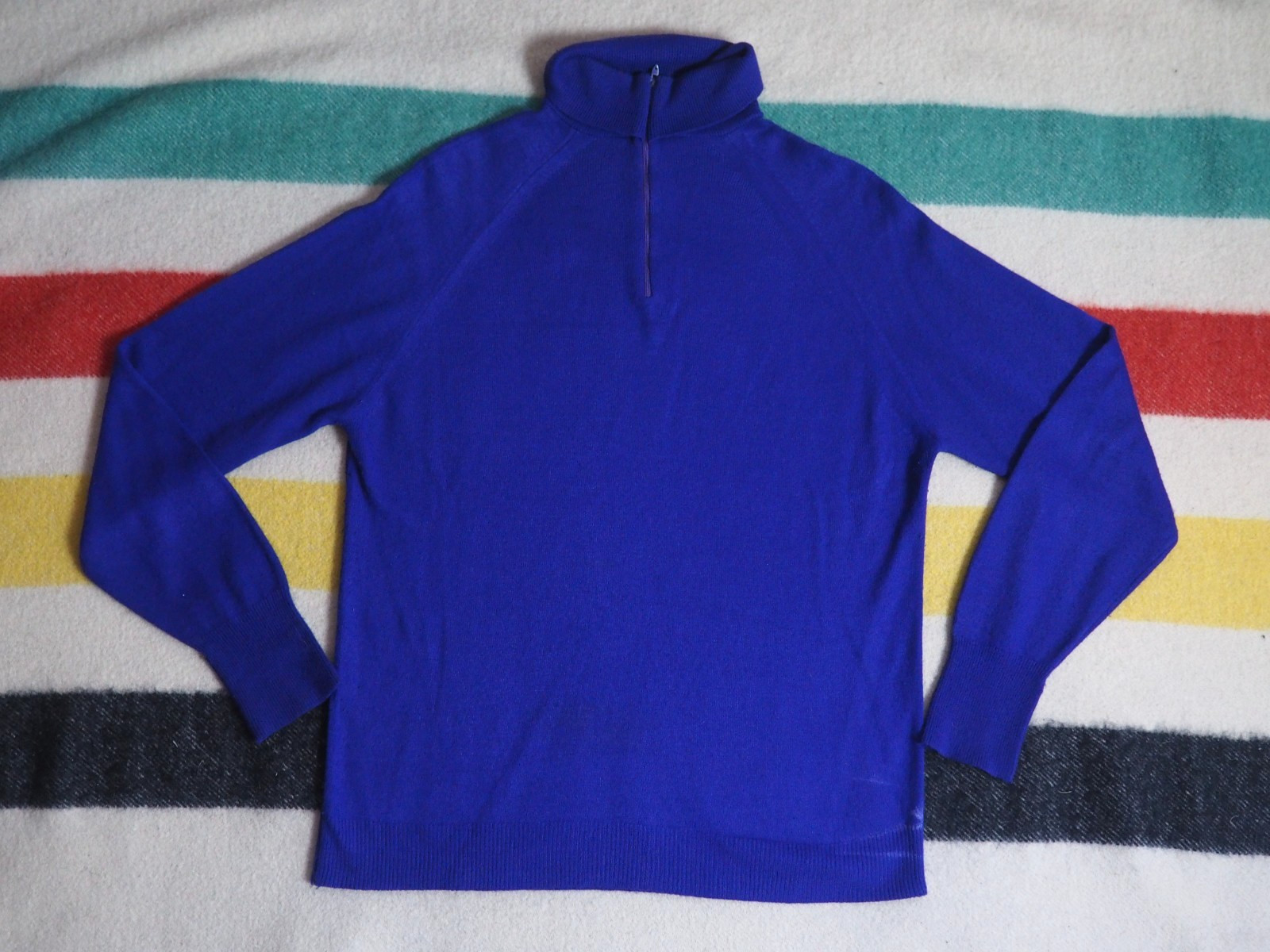 VTG 70s Designers Originals Boho Hippy Deep Purple Acrylic Pullover Sweater L