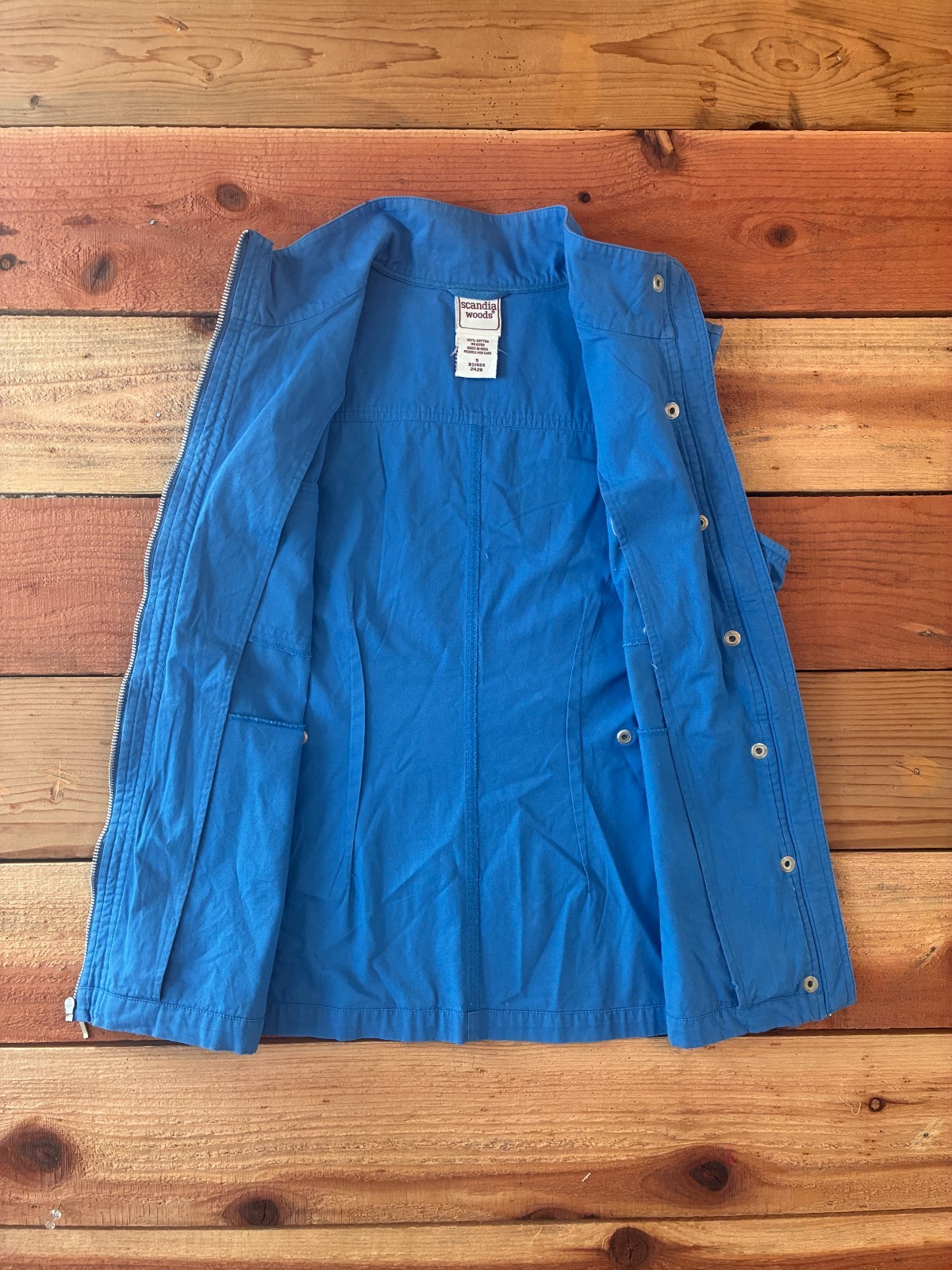 Vintage 90s Scandia Woods Utility Vest Women S Blue Cotton Gorpcore 1997
