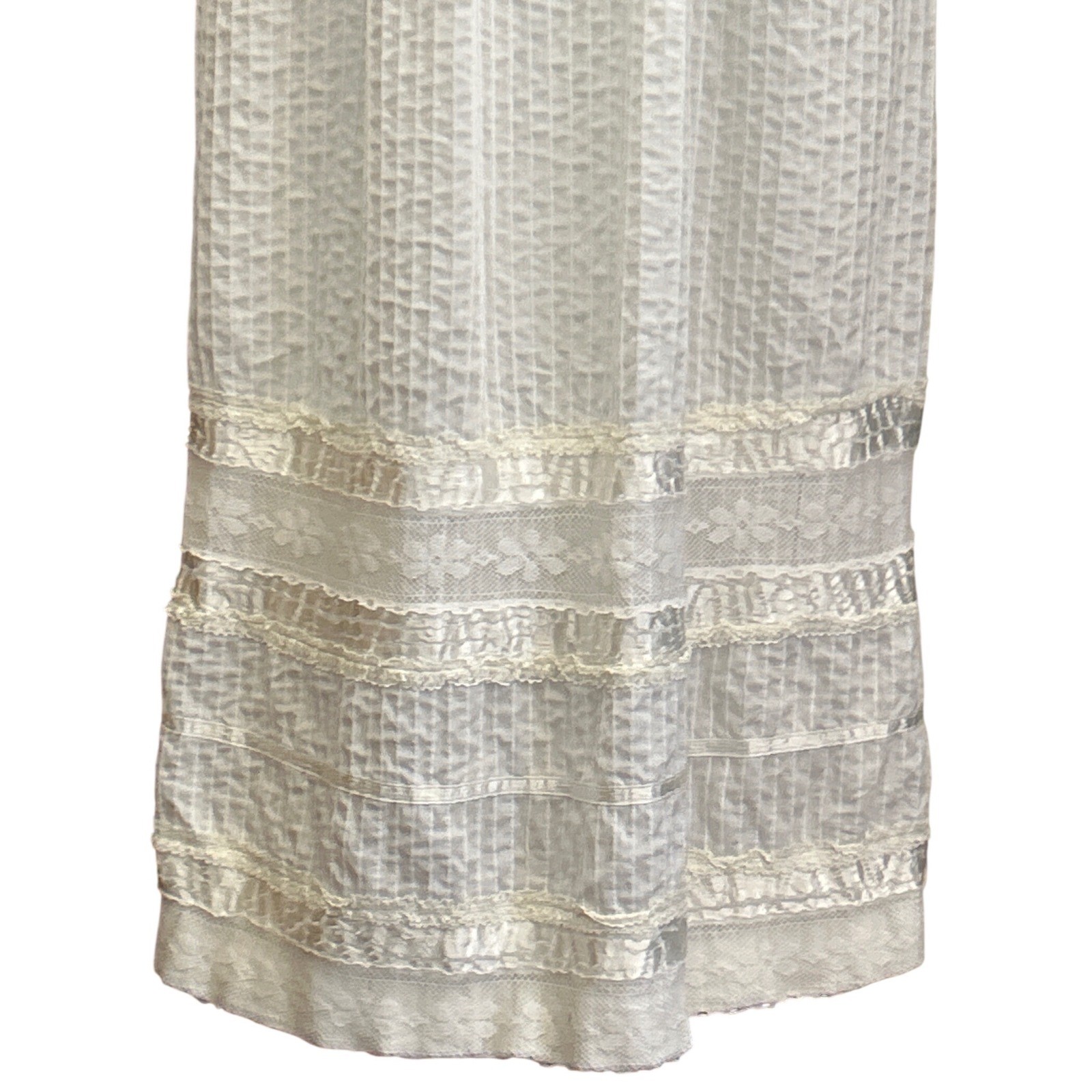 Vintage Victorian Maxi Dress Cottagecore Ethereal White Lace Nightgown Antique