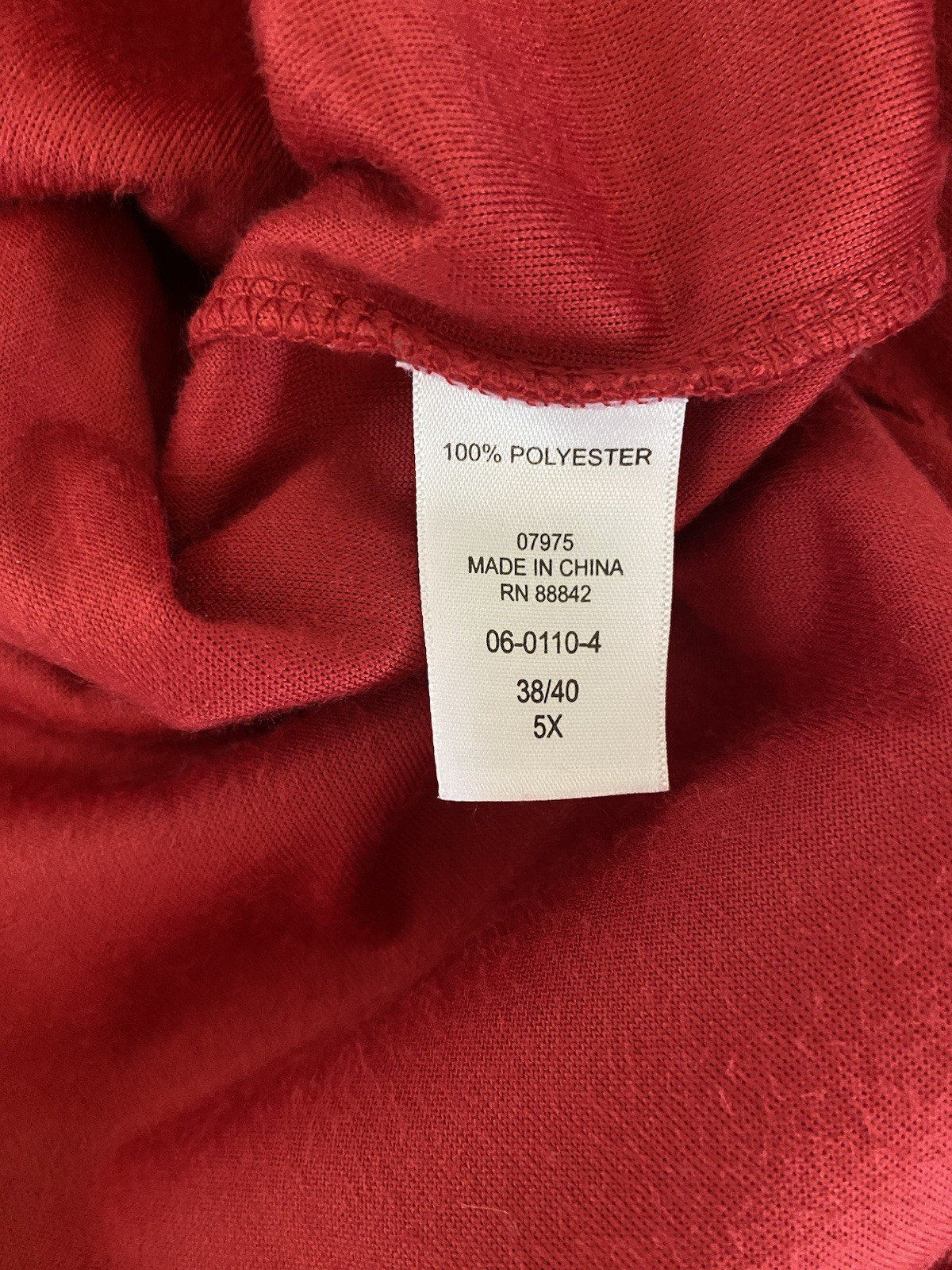 Vintage 90s Robe House Dress Red Heavy Velvet Only Necessities Sz 5X 38 / 40 EUC