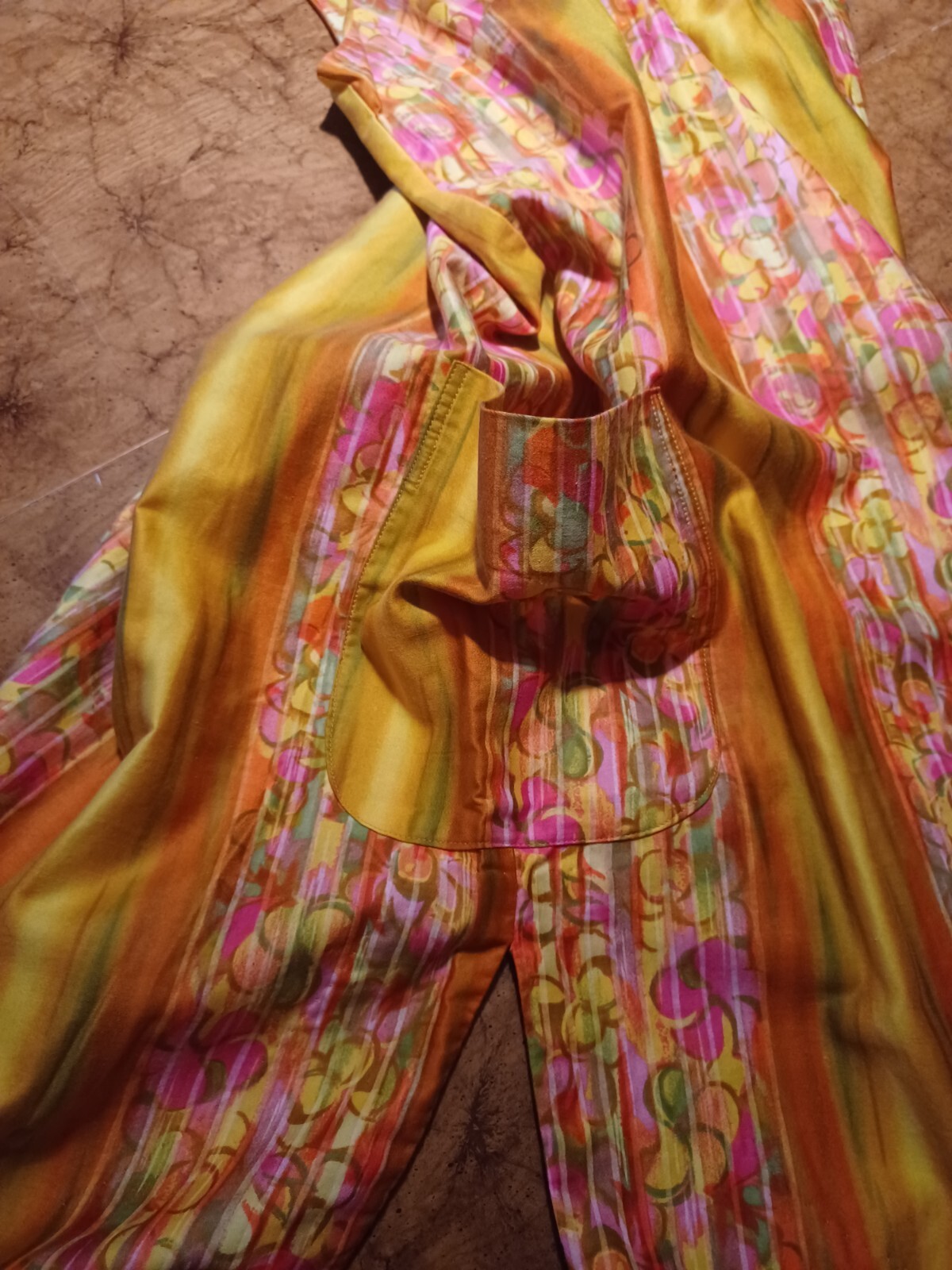 True VTG 1960s Mid-century Authentic Hawaiian Dress Mod Tiki Hawaii Loungewear M