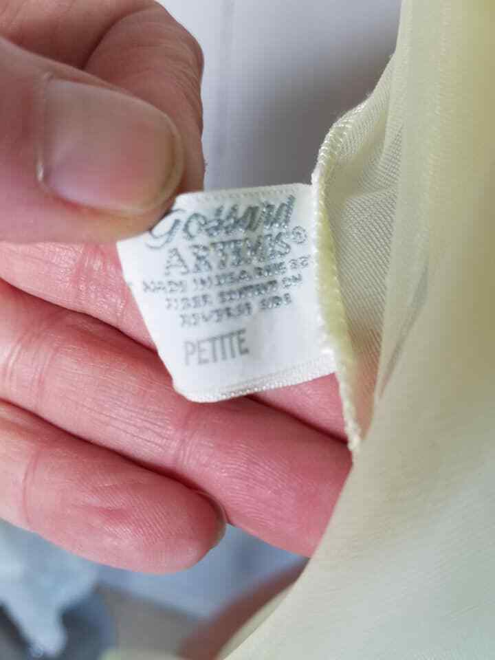 Vtg 60s Yellow Chiffon Robe Peignoir Gossard Artemis Petite S M L bust 42